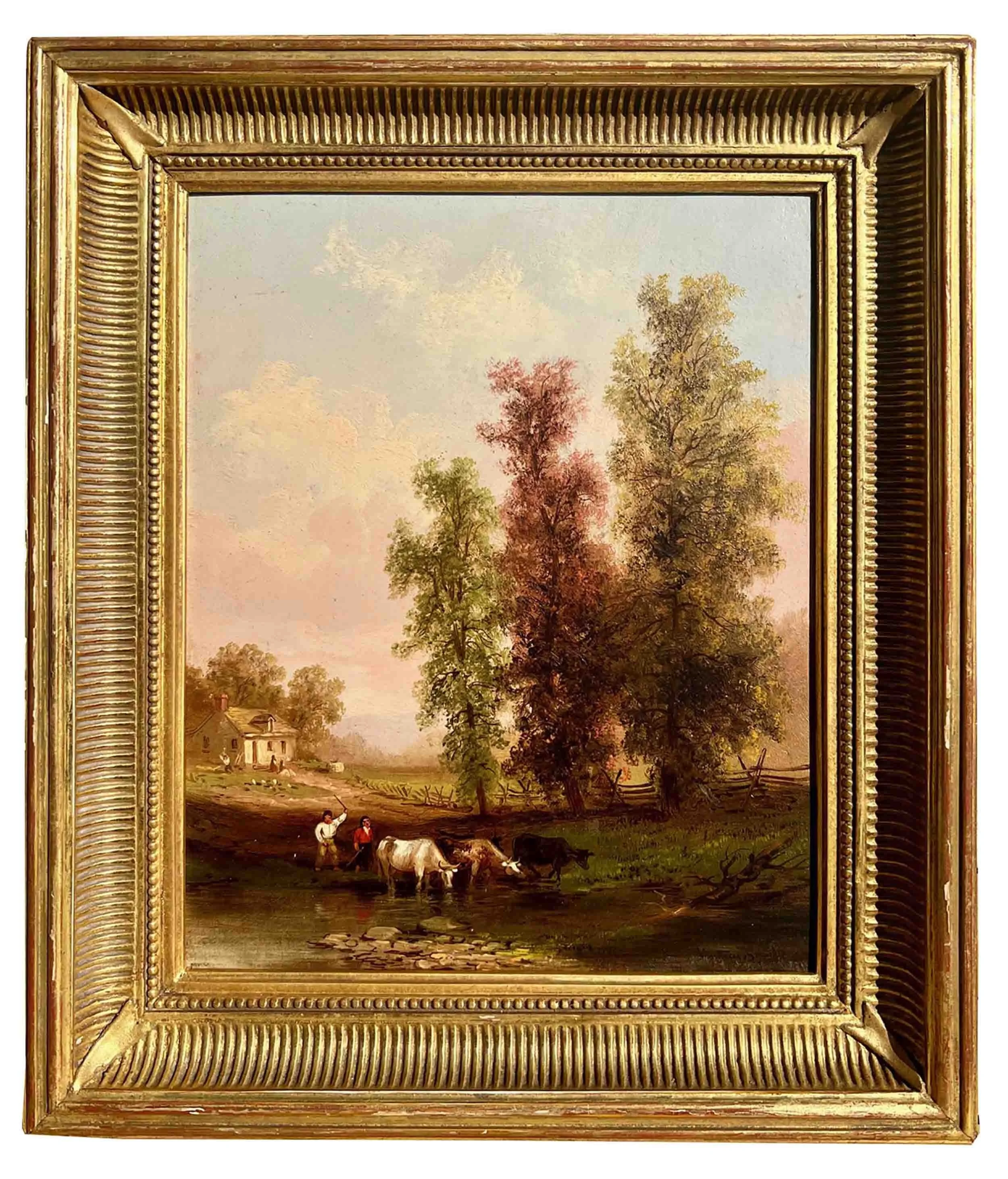 Smith-Xanthus-Russell-Watering-the-Cows-Framed.jpg