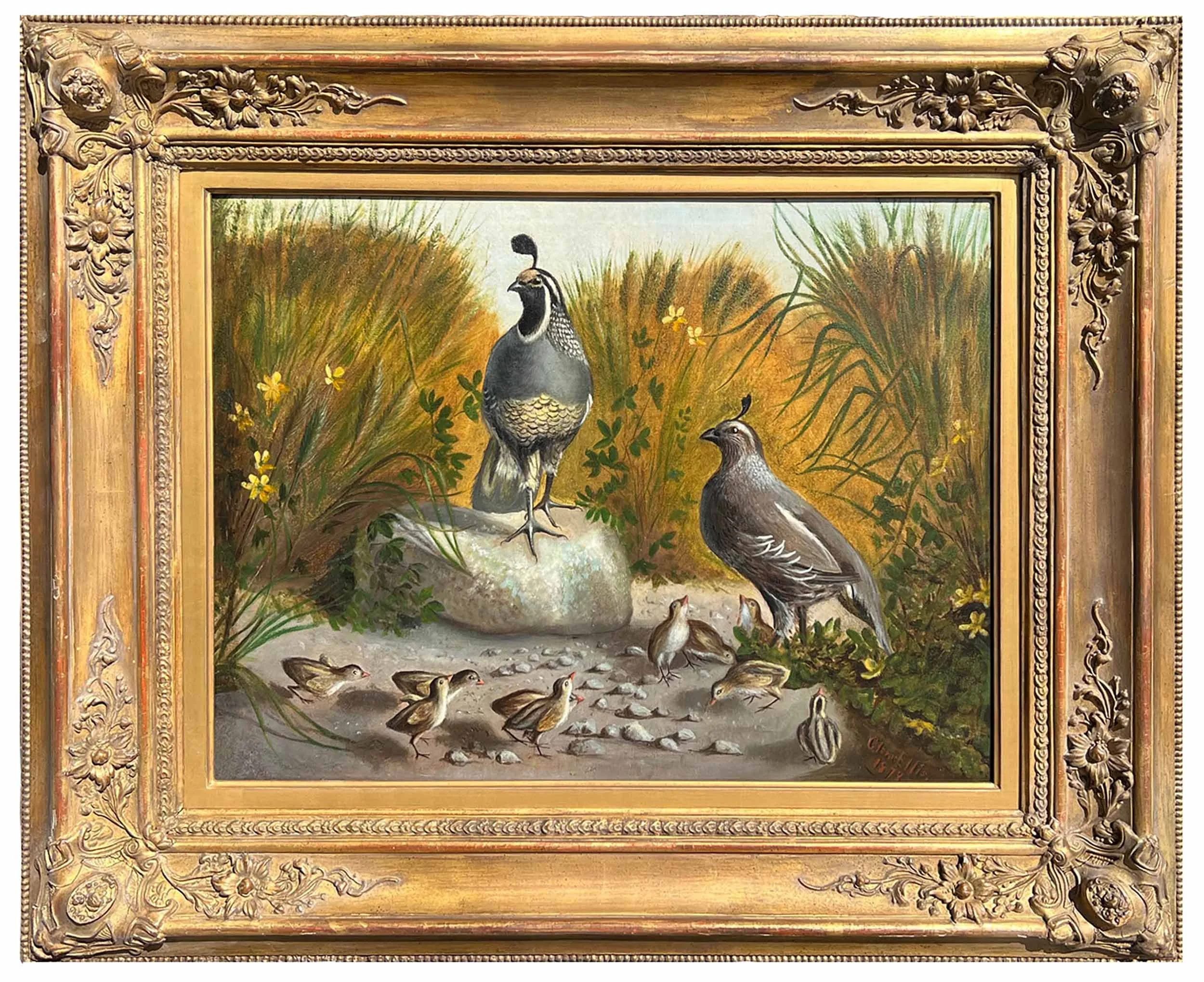 Ellis-Clara-California-Quail-and-Chicks-framed.jpg