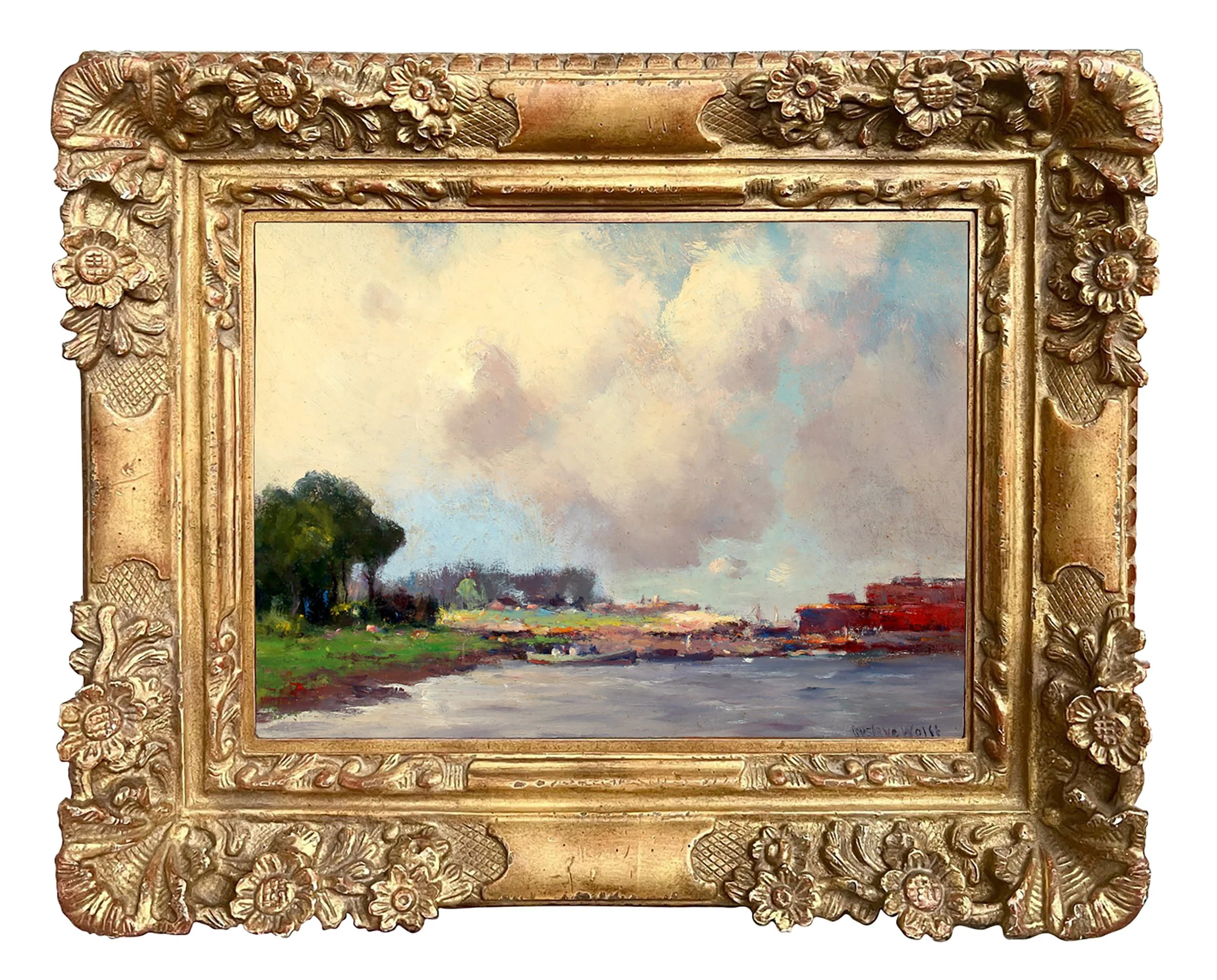Wolff-Gustave-Boating-Party-Northern-Manhattan-Framed.jpg