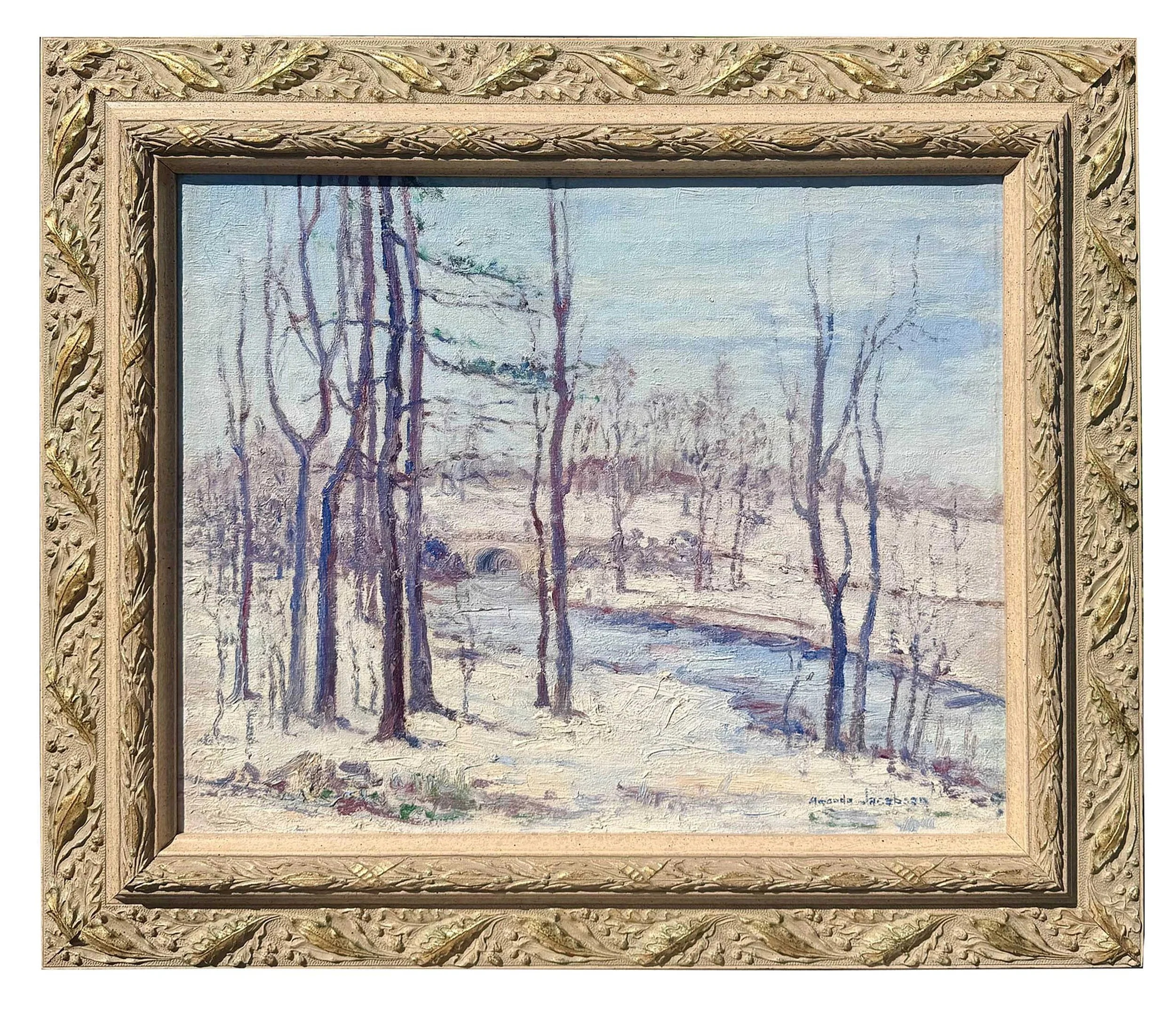 Jacobson-Amanda-Winter-Scene-with-Covered-Bridge-framed.jpg
