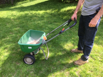 fertilizing a boise lawn.