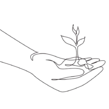 Geometric drawing of an outline square with sections divided by vertical, horizontal, and diagonal lines.