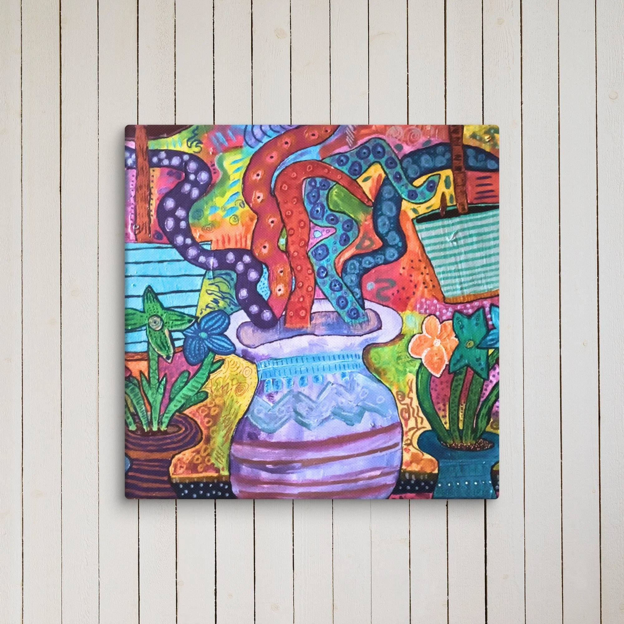 "Domestic Disturbance" on stretched canvas