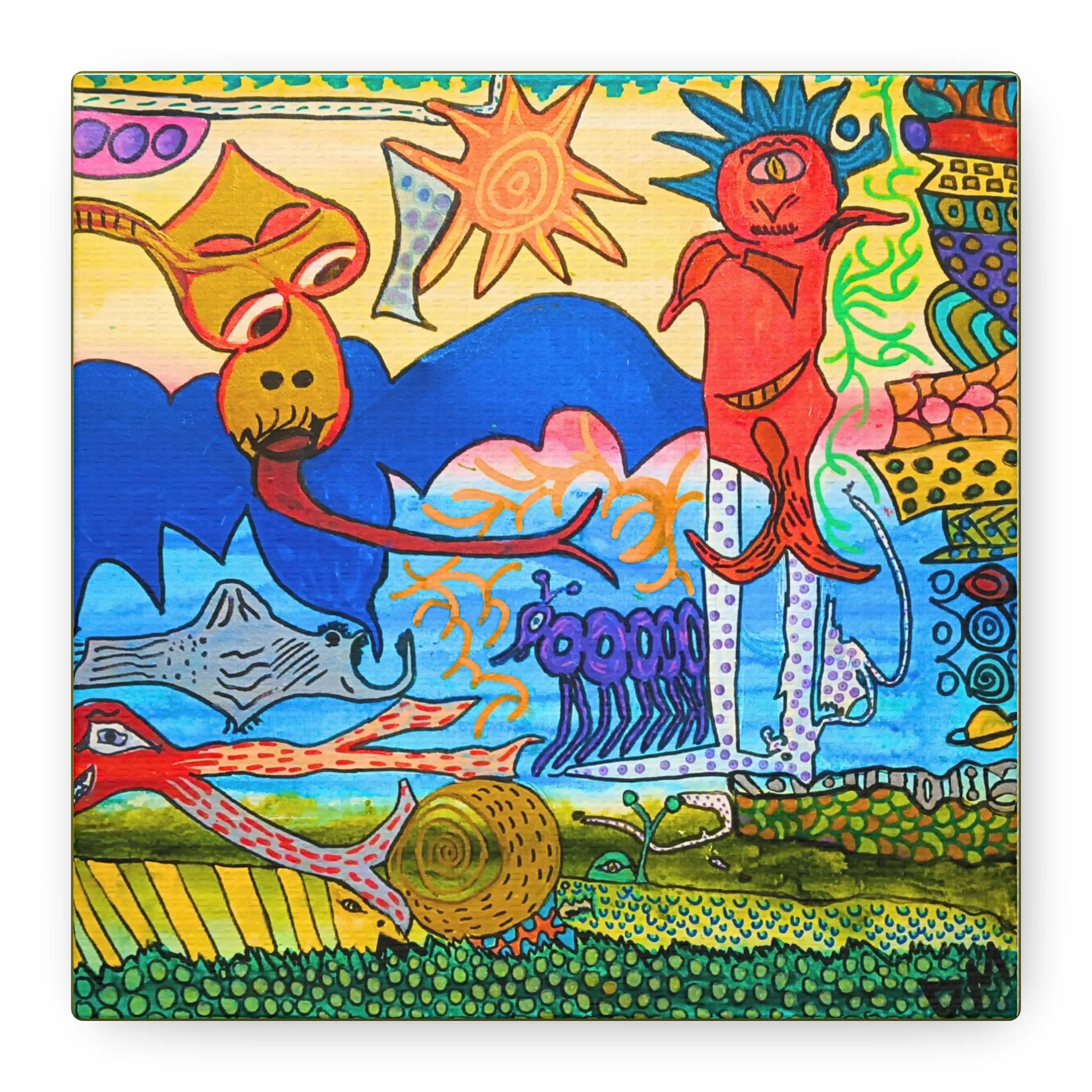 "Friends In Low Places" Stretched Canvas Print
