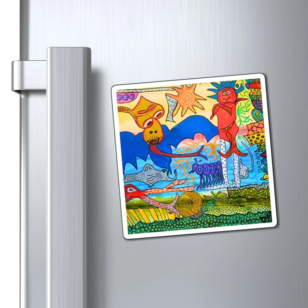 "Friends In Low Places" On A Fridge Magnet