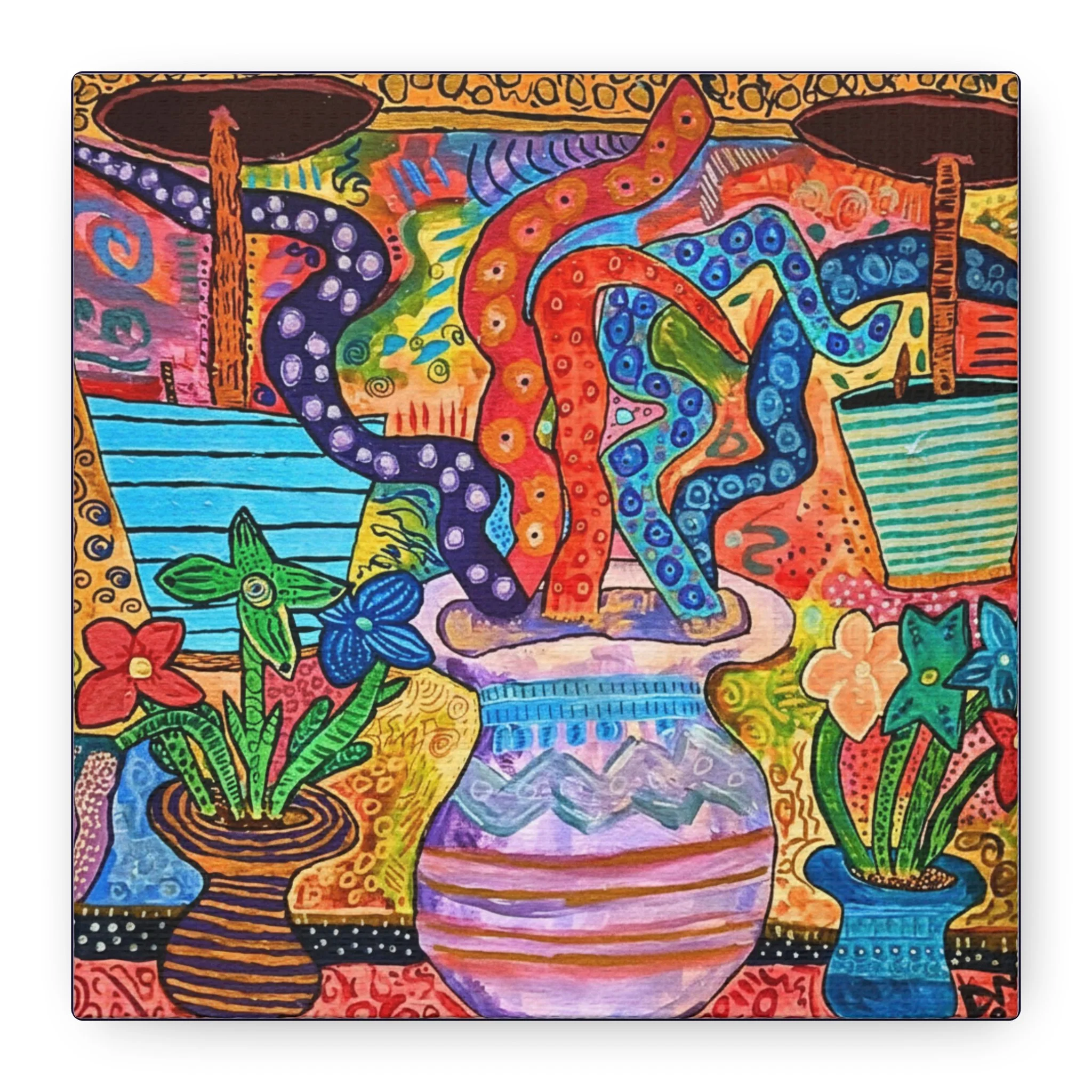 "Domestic Disturbance" Print On Stretched Canvas