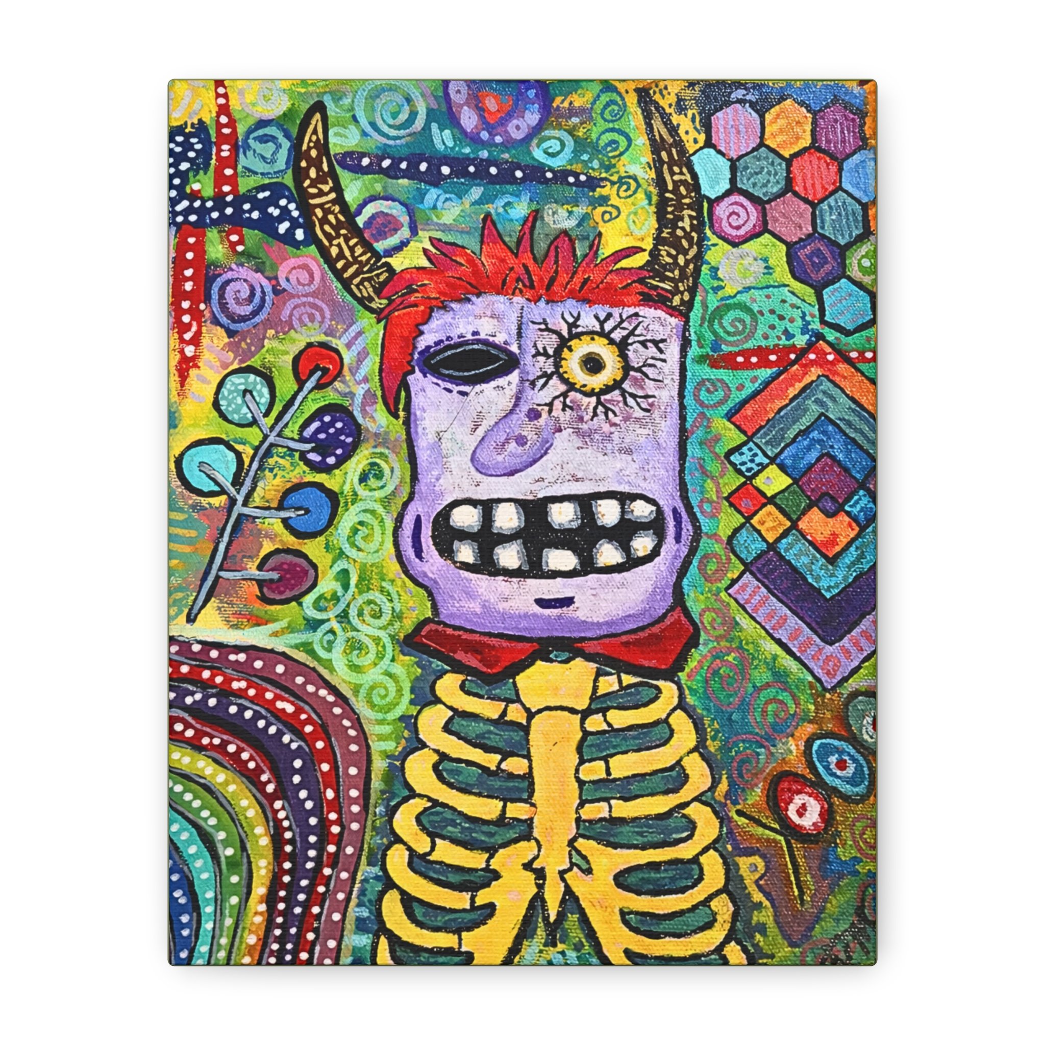 "Communicating In The Morning" Stretched Canvas Print