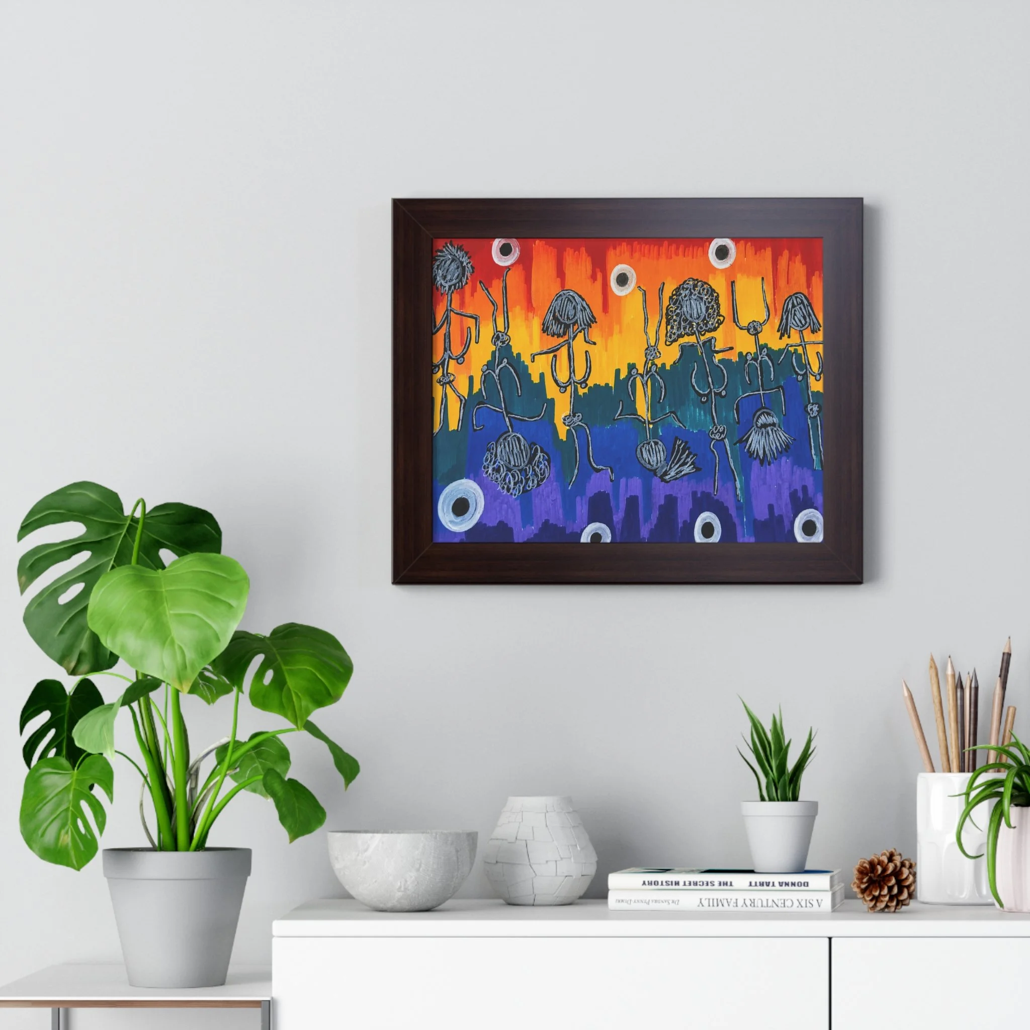 "Untitled Four" Print In Wood Backed Frame