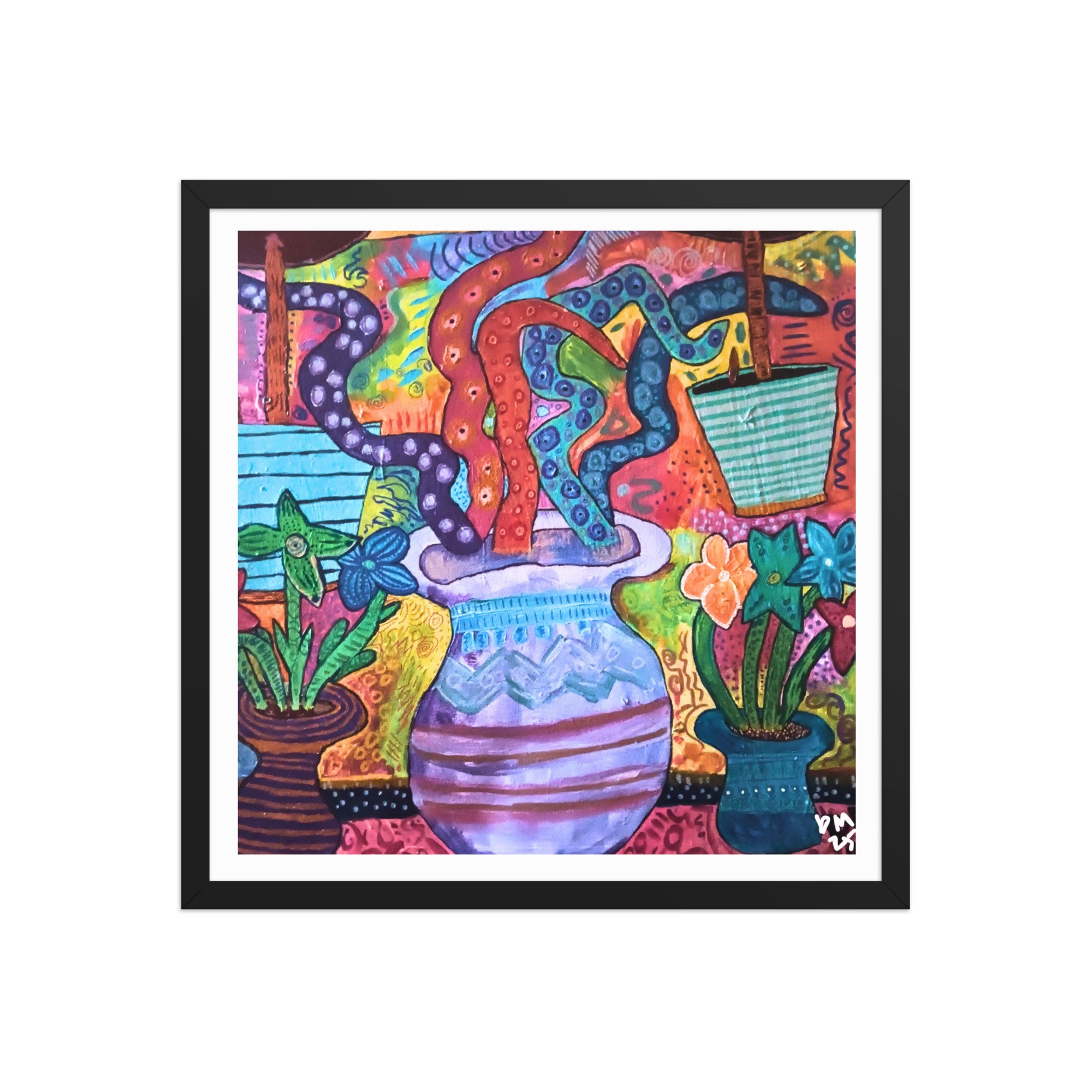 "Domestic Disturbance" (print in black frame)