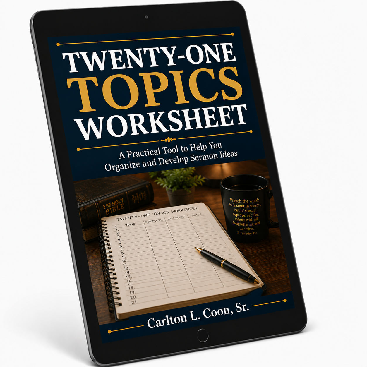 Twenty-One Topics Worksheet