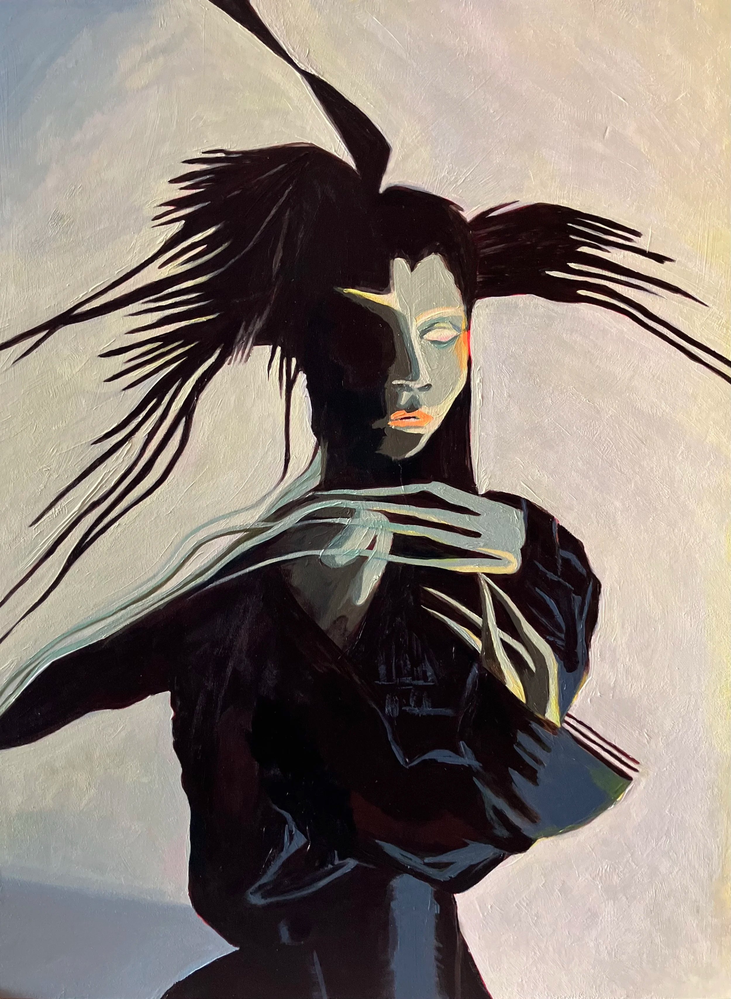 "eurydice" 18"24" acrylic on wood panel, $560