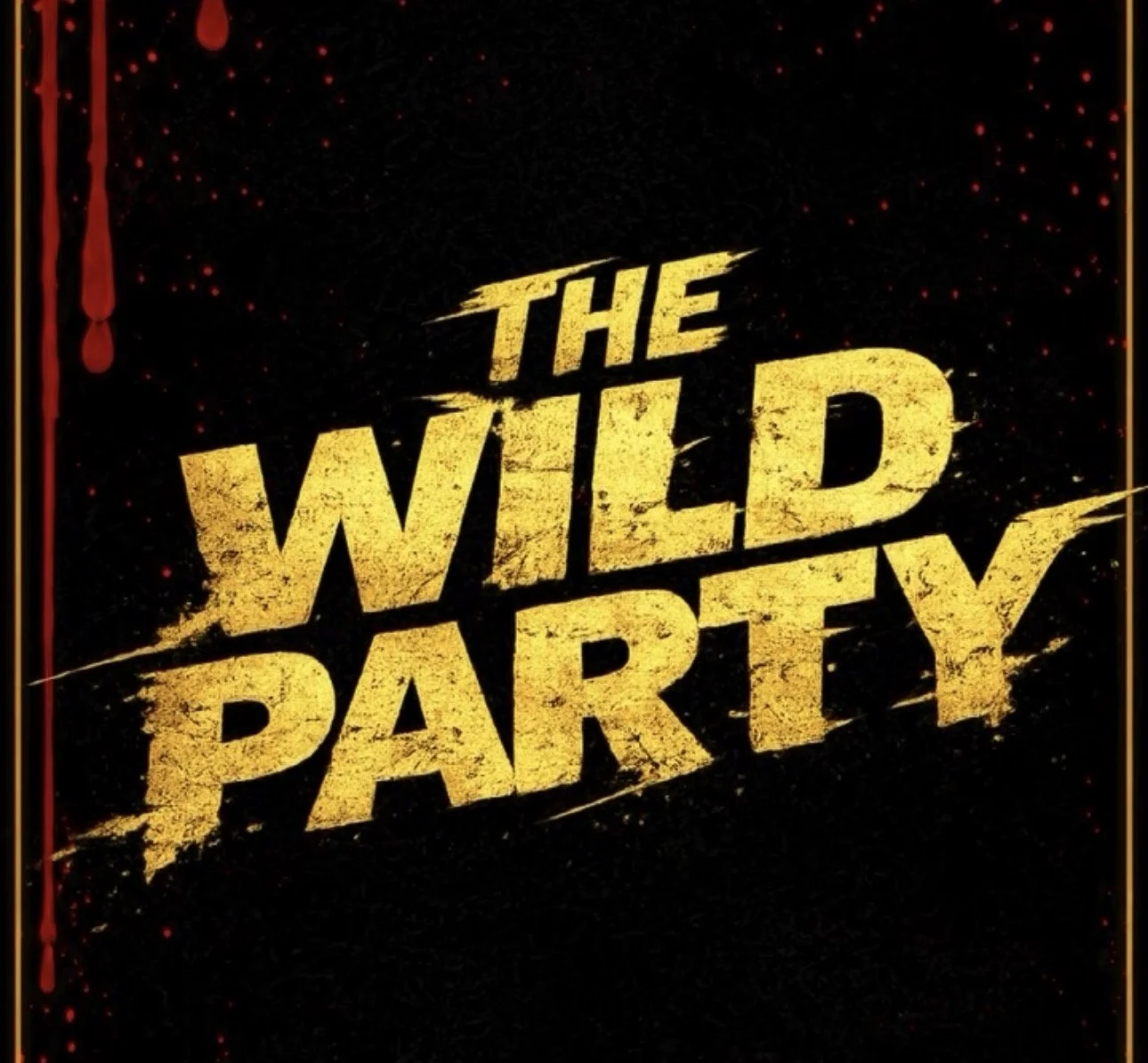 Title card for 'The Wild Berry' with yellow, distressed text on a black background with red accents and splatters.
