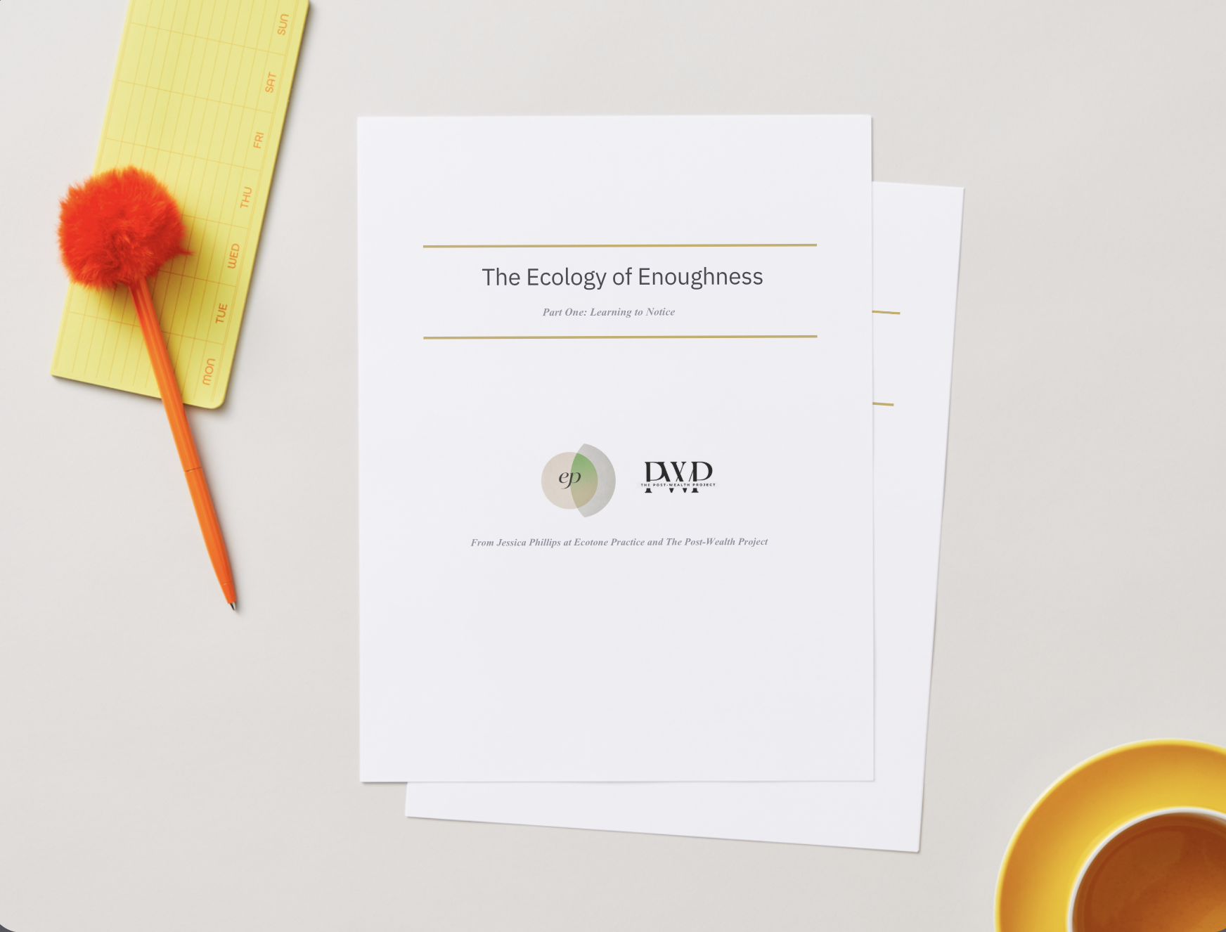 The  Ecology of Enoughness Workbook, Part 1 - Digital Download