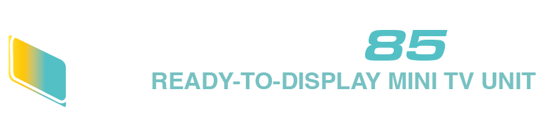 Logo for Retro 85 TV, a ready-to-display mini TV unit