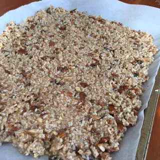 Before the oven - Crunchy Nut and Date Paleo Bars - Corner of Yum
