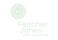 Fletcher Jones Family Foundation logo with a circular emblem above the text