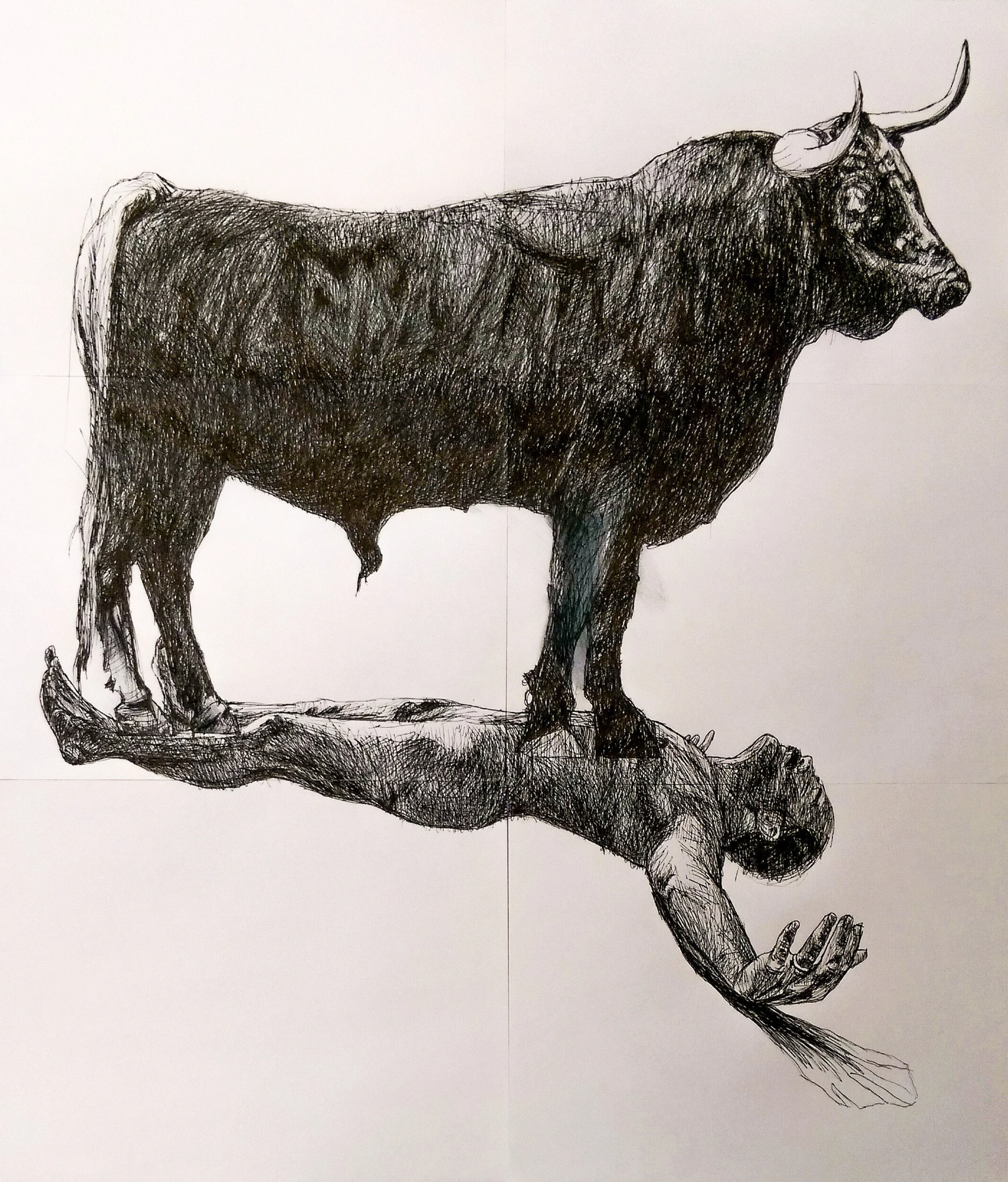 Self Portrait Ink 28inx22in