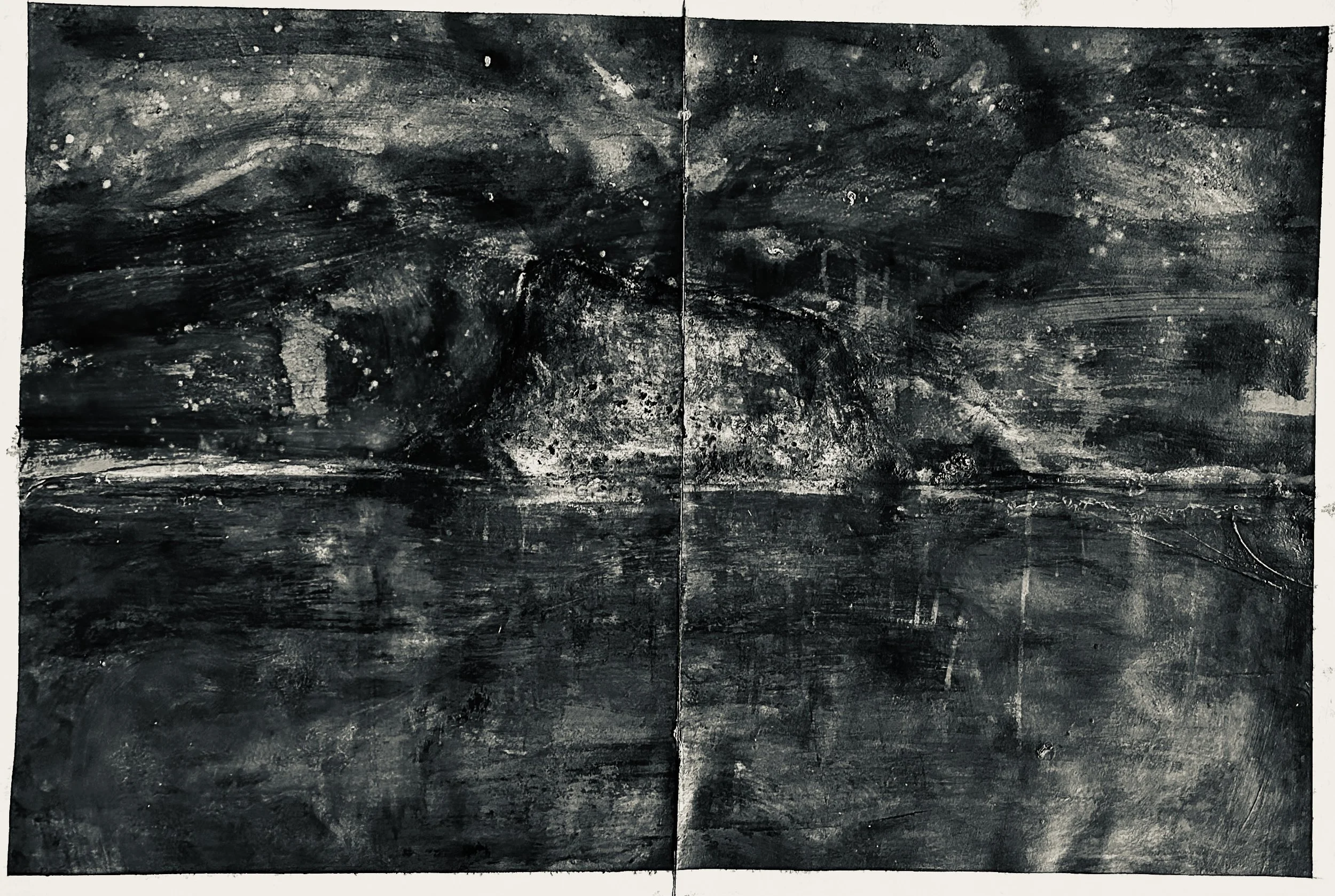 Nacht Iceberg 11 Charcoal On Paper 44inx30in