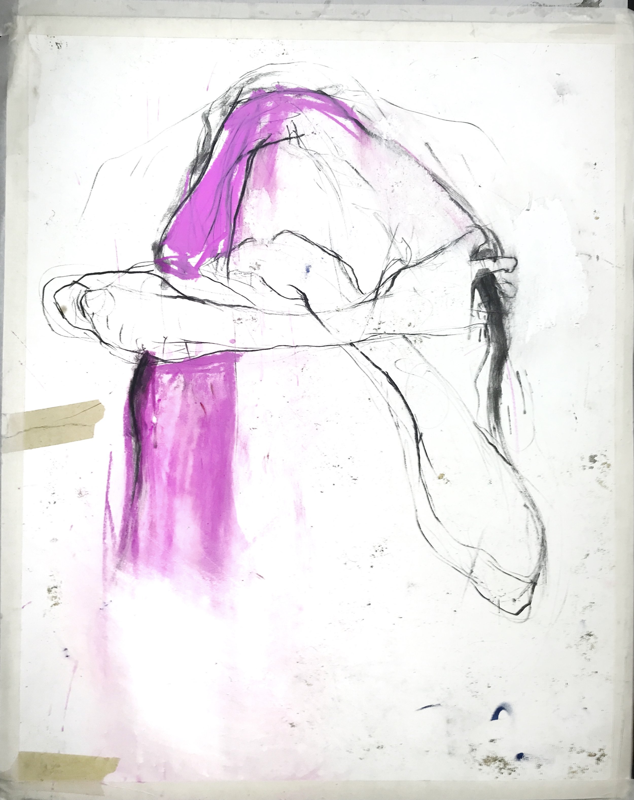 Dreaming Charcoal Pastel 32inx40in 