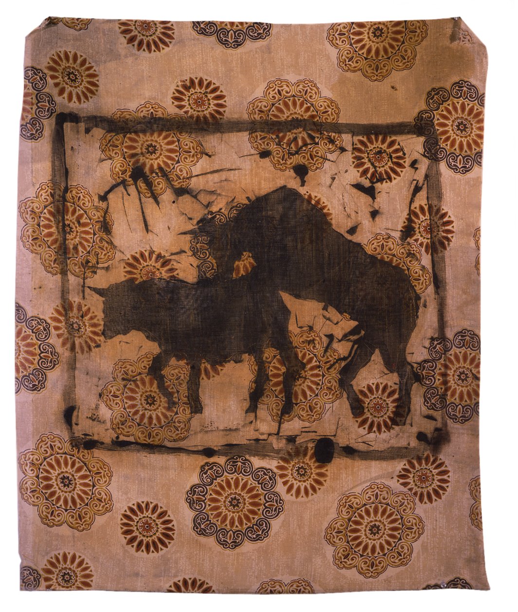 For Love 27 Oil On Found Mattress Fabric 32inx40in