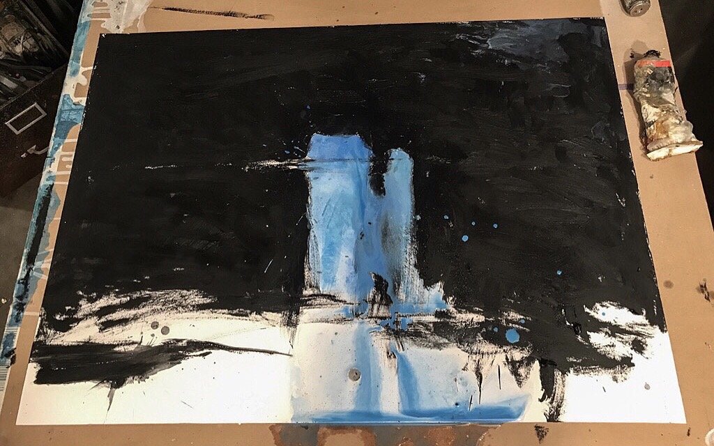 Iceberg 53 Mixol Tint Oil Stick On Museum Board 323inx40in