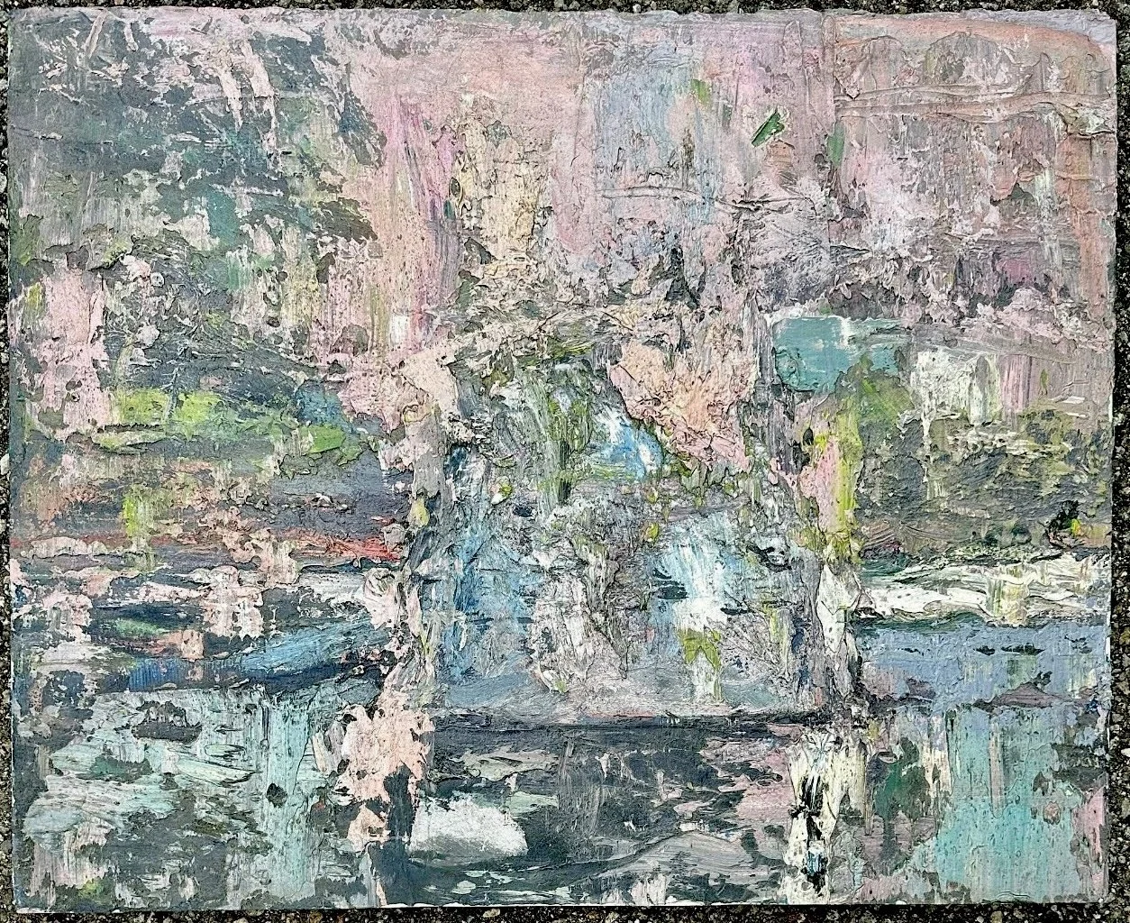 Rough Spring Oil On Wood 20inx24in