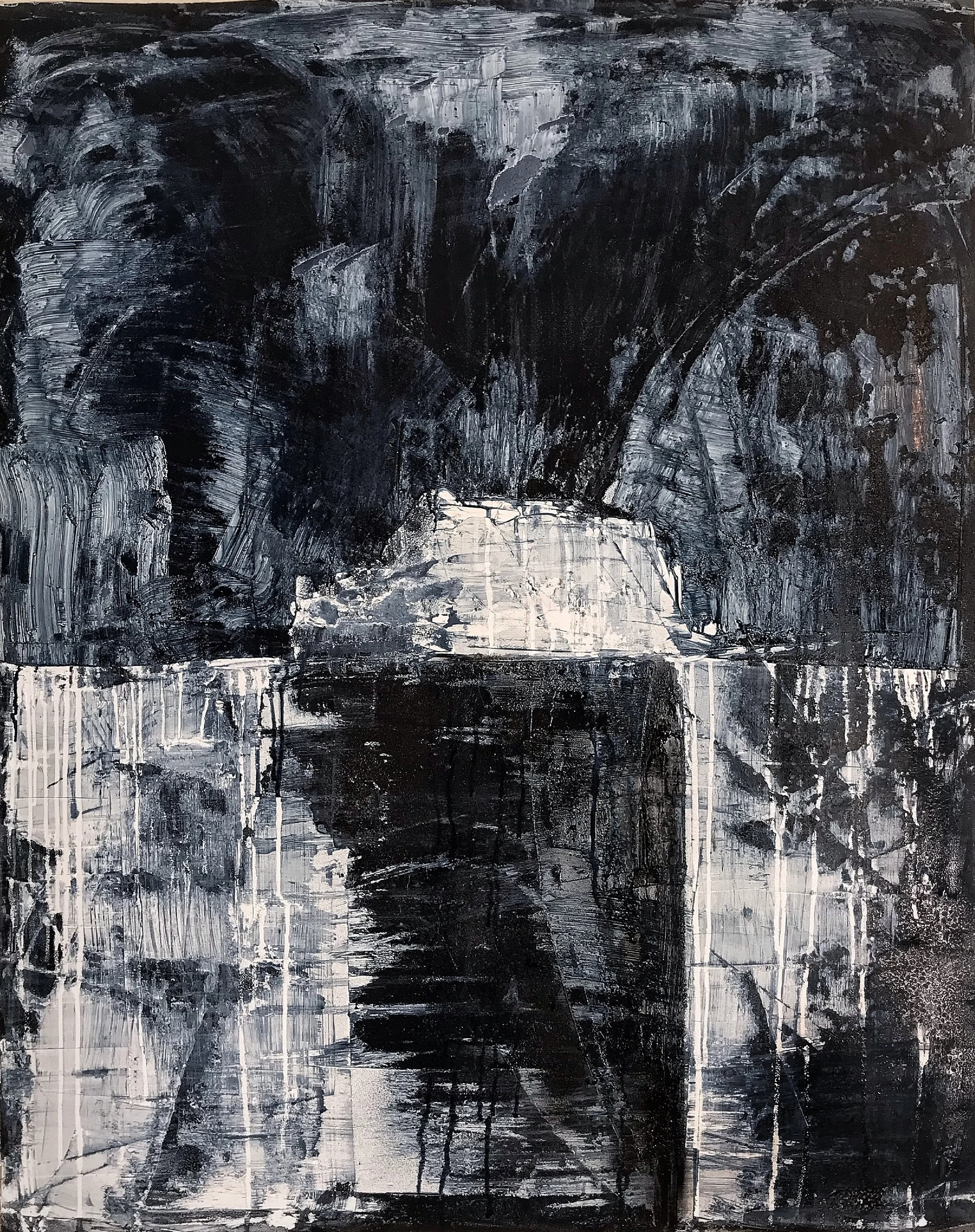 A Storm Oil Venetial Plaster On Museum Board 32inx40in