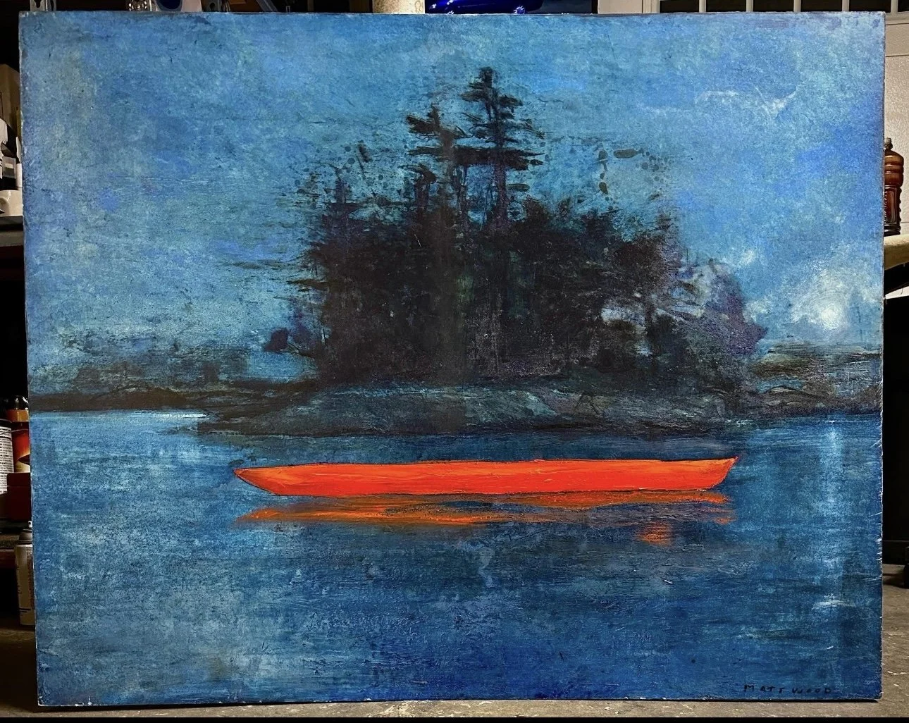 The Swimmer Maine Oil 32inx40in