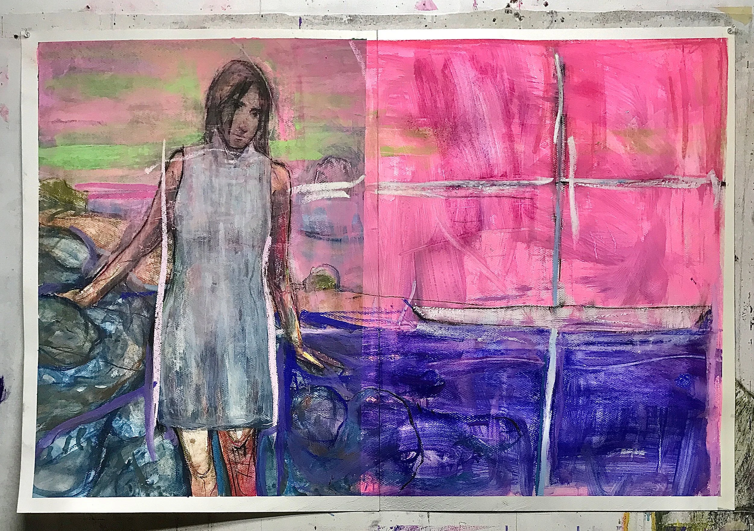 For Love Watercolor 40inx30in Overall