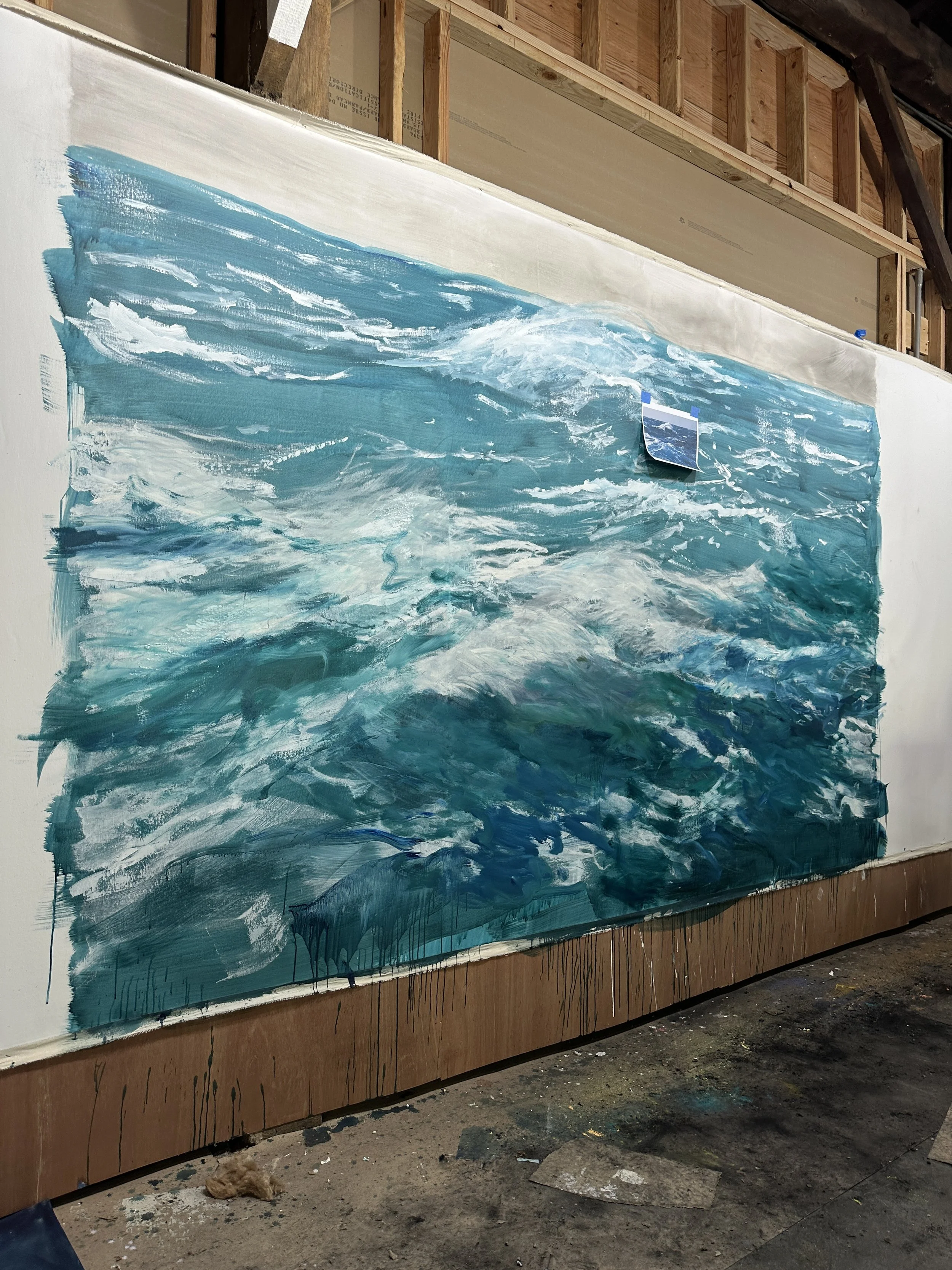 The Swimmer And The Jellyfish Oil On Canvas 120inx74in