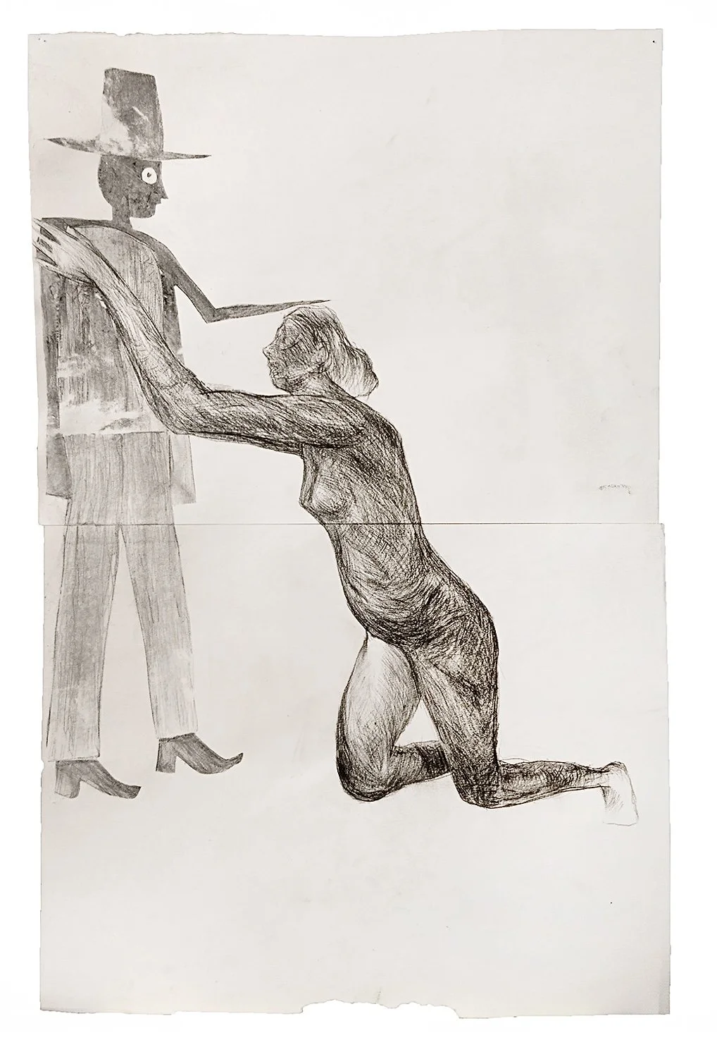 Lost Charcoal On Paper 14inx22in