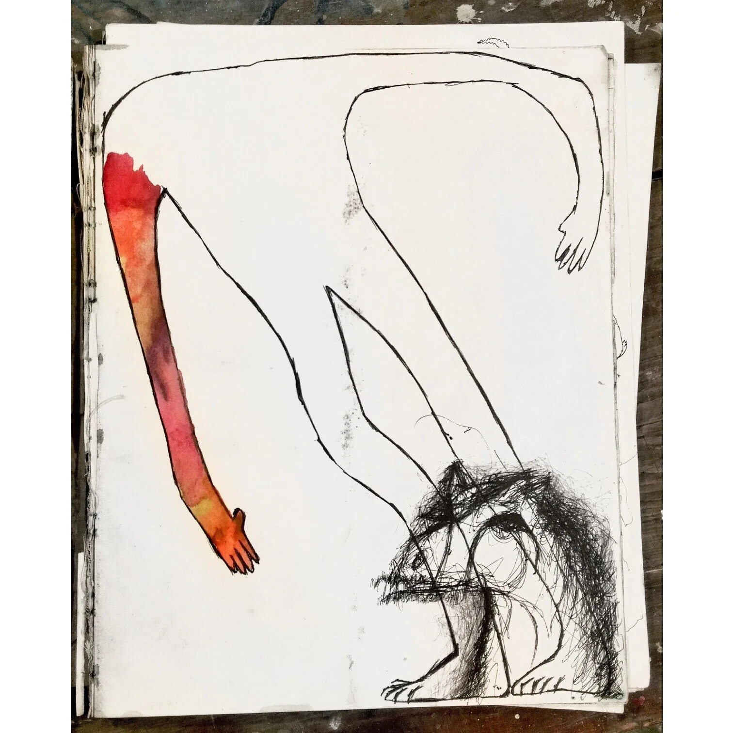 Neuropathy_ink_watercolor_11inx14in