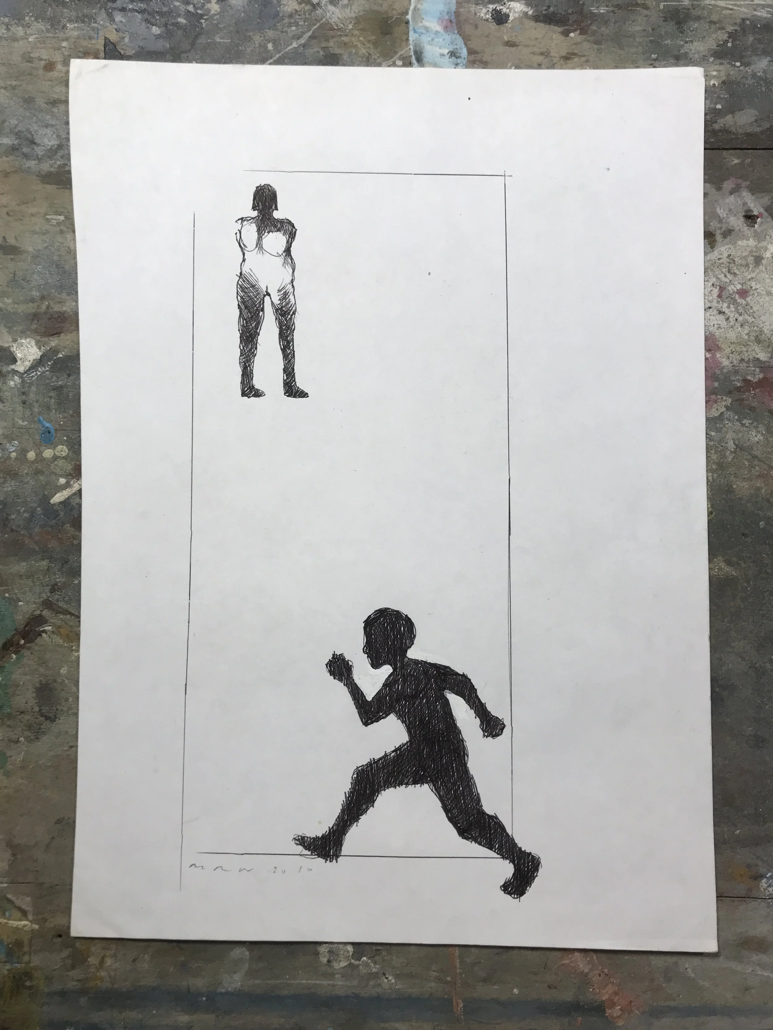 For Love 19 Ink On Paper 11inx14in