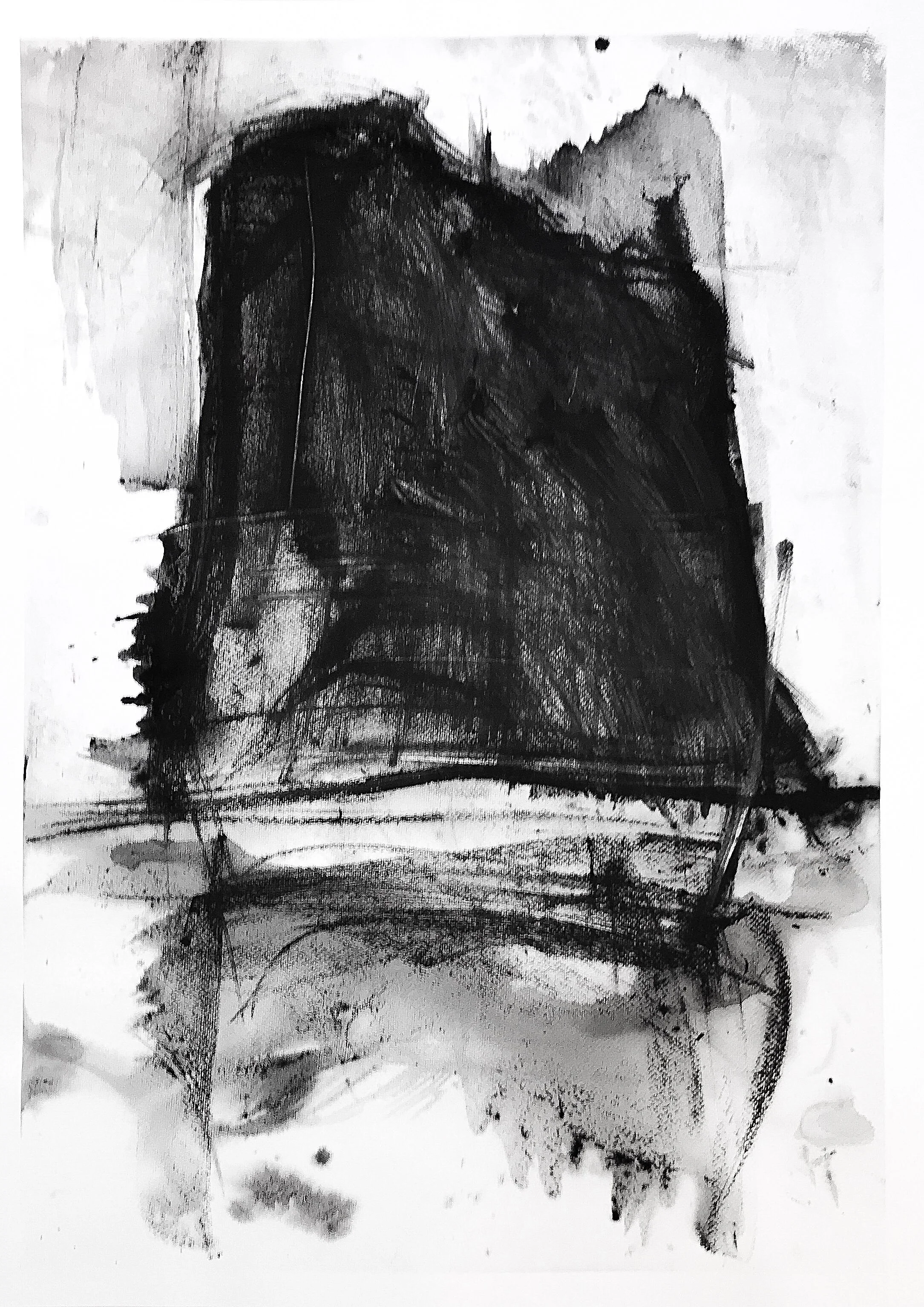 Black Ice Charcoal On Paper 20inx30in 