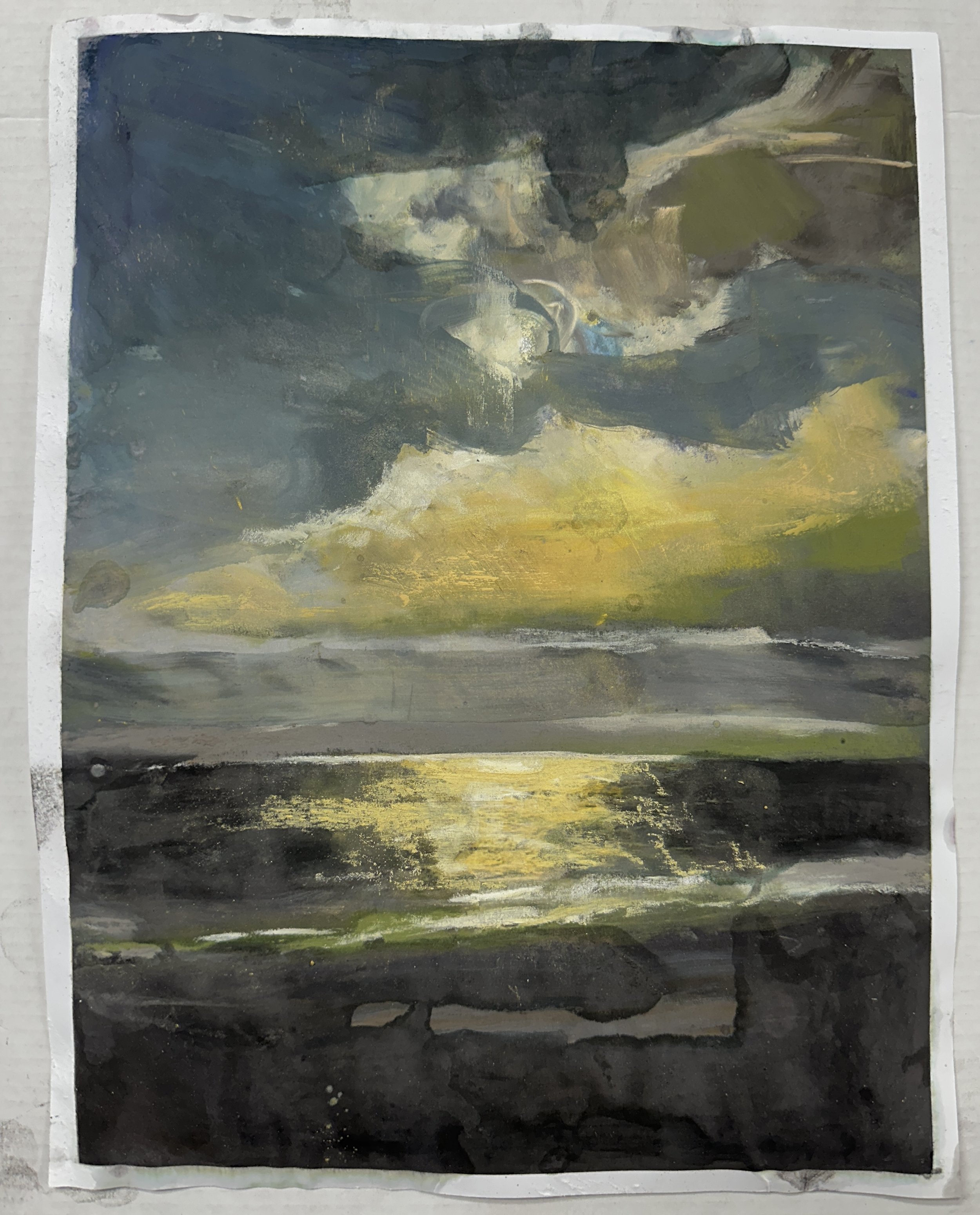 Looking Away Scotland 2 Pastel Watercolor 8inx10in