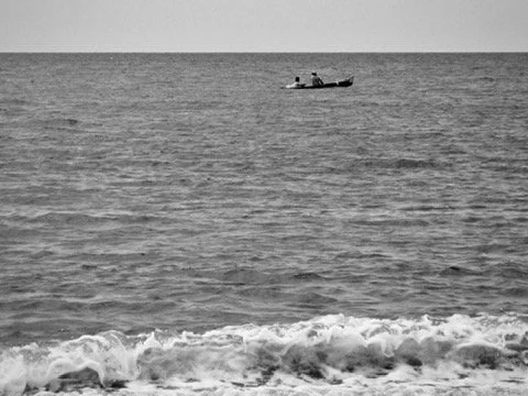 in the ocean somewhere
