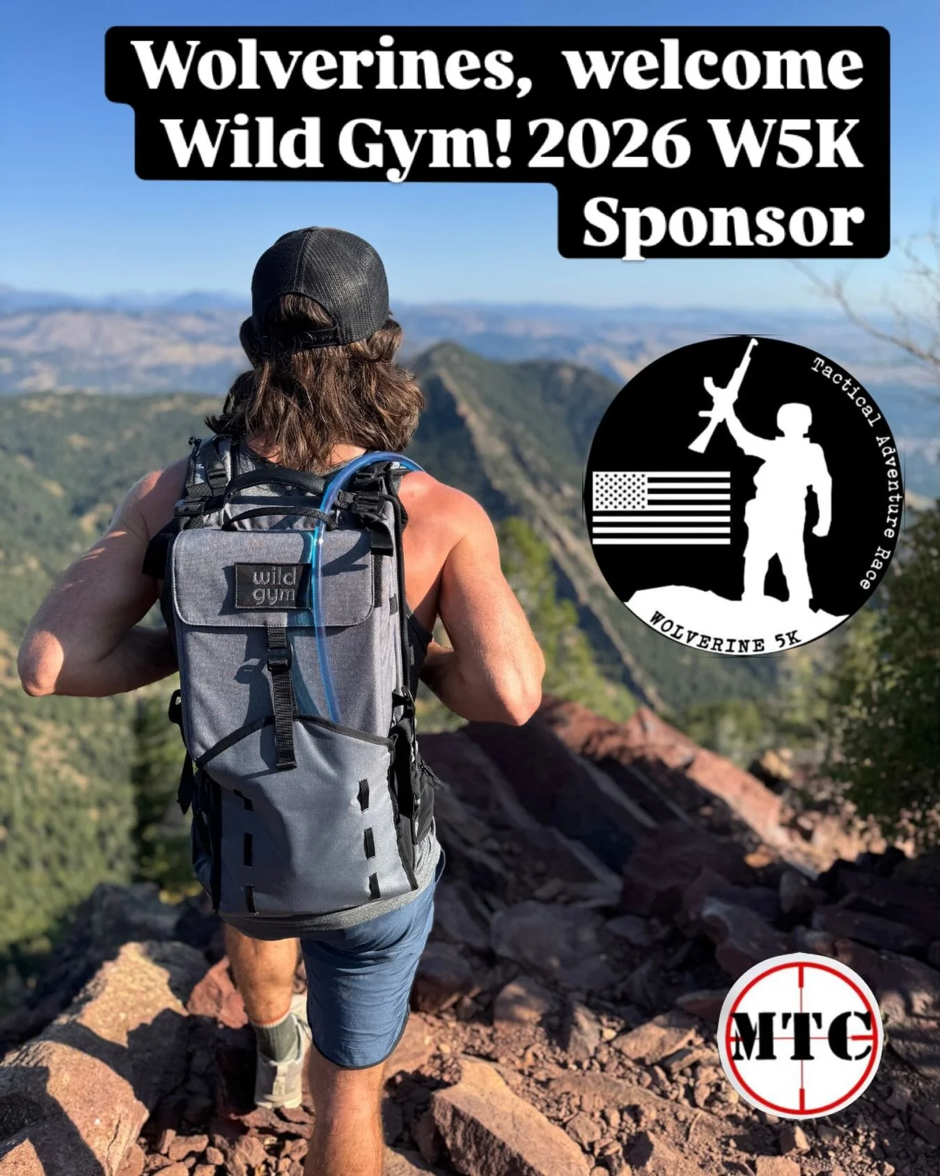 Thank you Wild Gym for sponsoring our Wolverine 5K Tactical Adventure Race, June 6, 2026! Wild Gym makes incredibly comfortable rucking packs perfect for training and competing. Built for movement under load. Save 15% with code MTC5MF8YH until March 