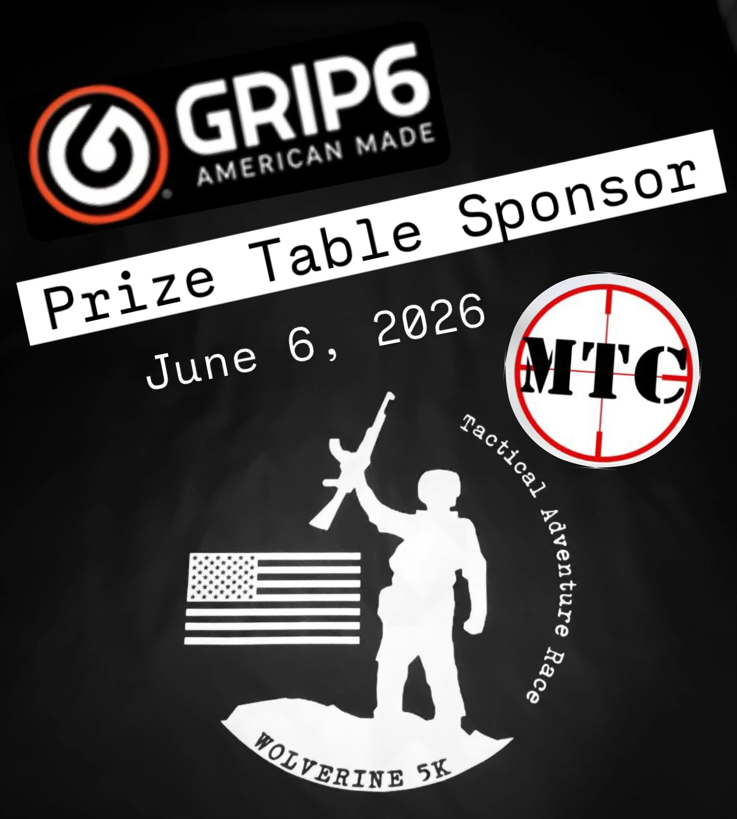 Thank you Grip6 for supporting so many of our events at Marksmanship Training Center. Prize table sponsor for the Wolverine 5K Tactical Adventure Race, June 6, 2026. @grip6belts @marksmanship_training_center