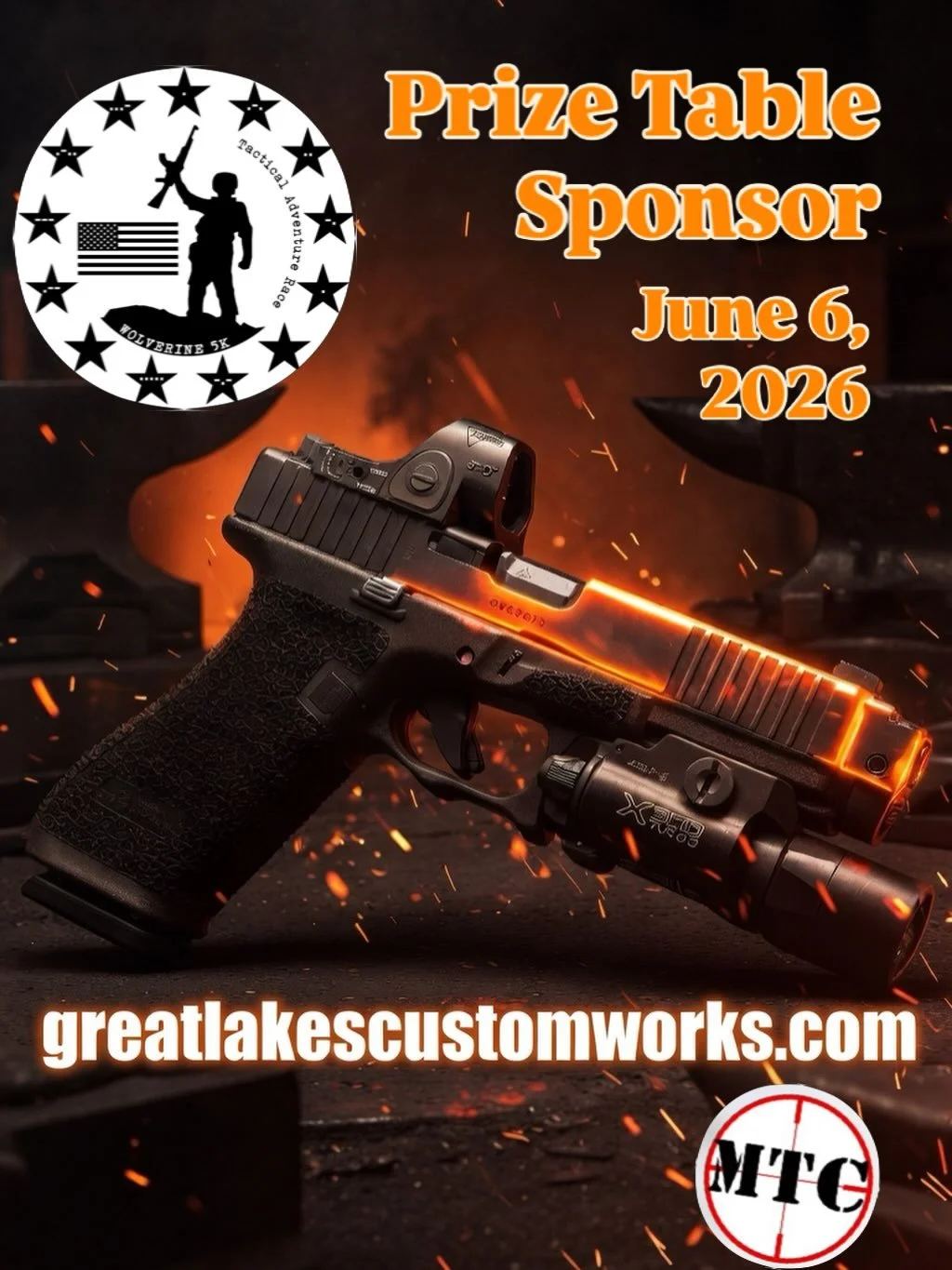 Thank you Great Lakes Custom Works for your continued support of MTC&rsquo;s Wolverine events. See you at the 11th annual Wolverine 5K Tactical Adventure Race, June 6, 2026. @greatlakescw @marksmanship_training_center