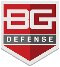 Logo with the letters '3G' in red and white, and the word 'Defense' below, on a shield-shaped background in gray, red, and white.