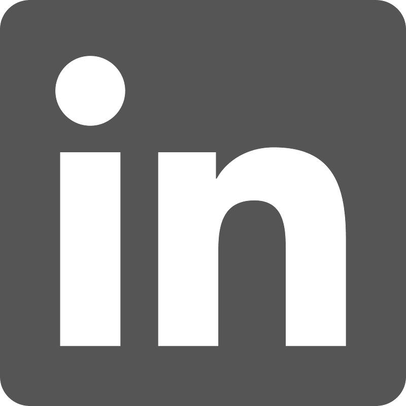 LinkedIn logo with gray background
