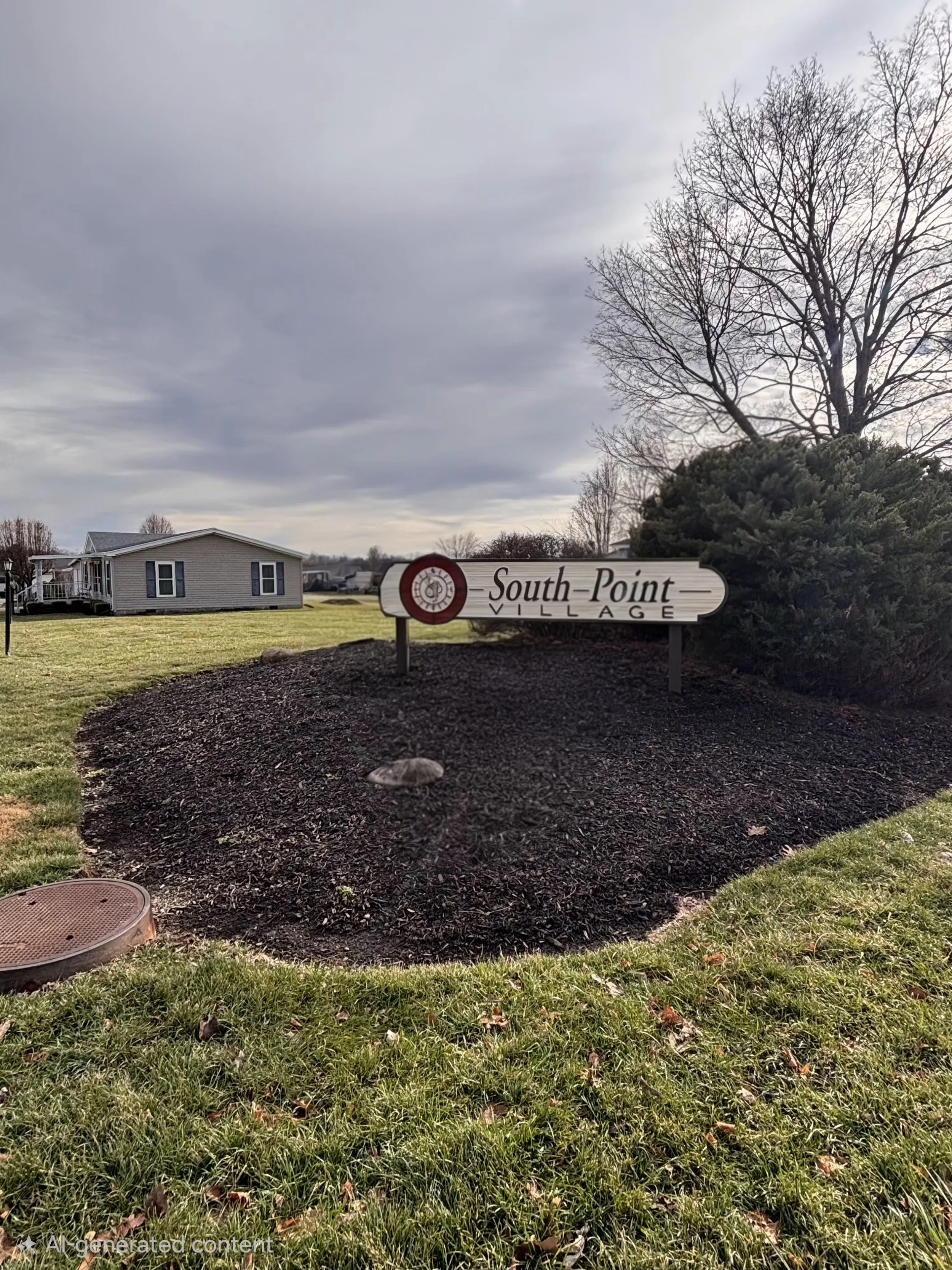 South Point Village 55 and over manufactured home community sign