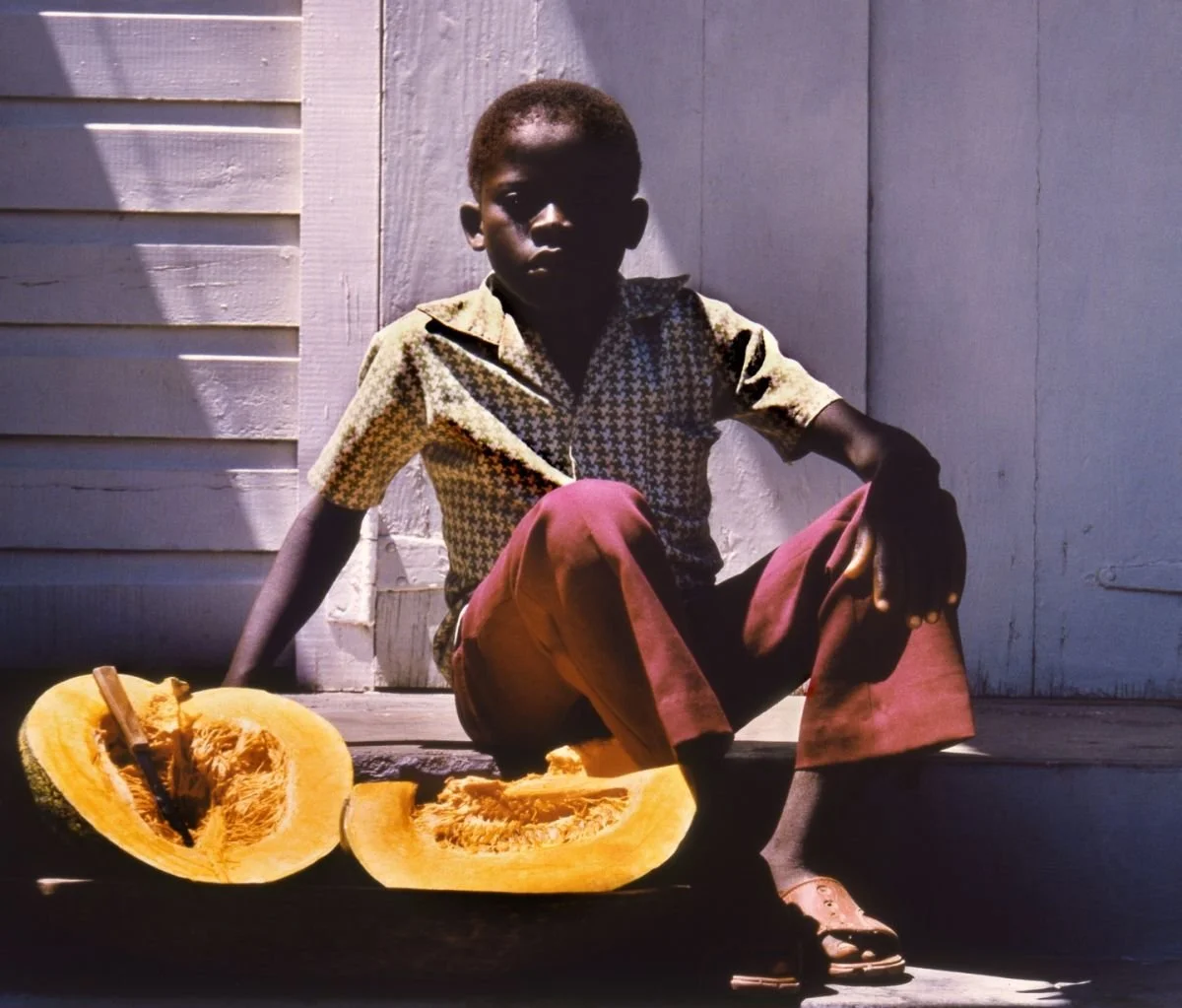 Niño Vendedor de Auyamas, Santiago 1985