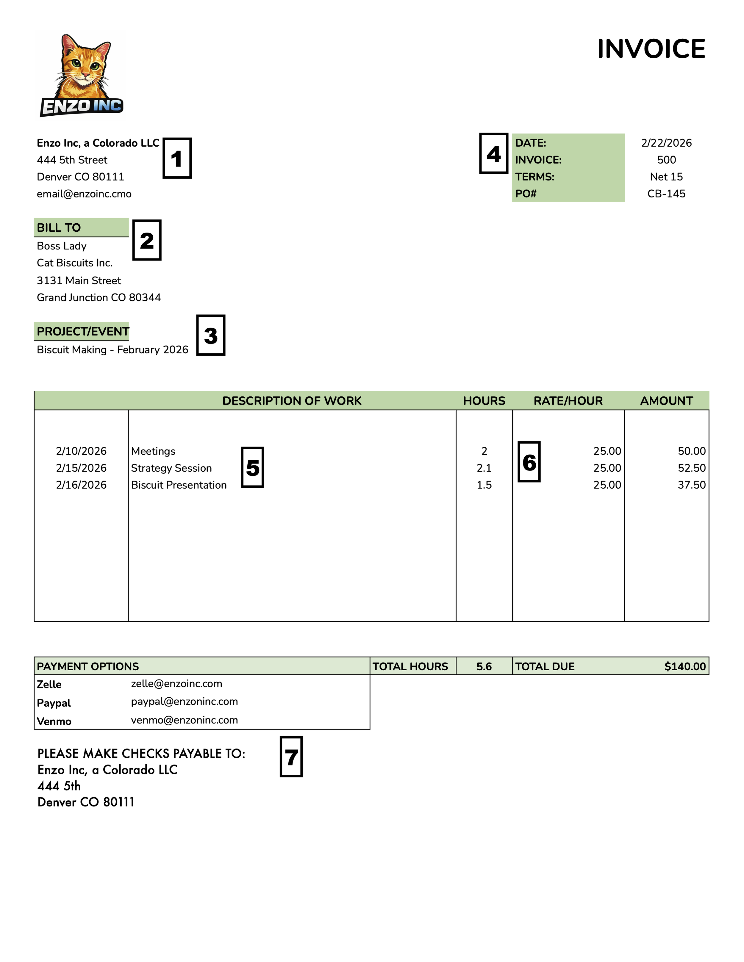 What to Include on an  Invoice as Freelancer