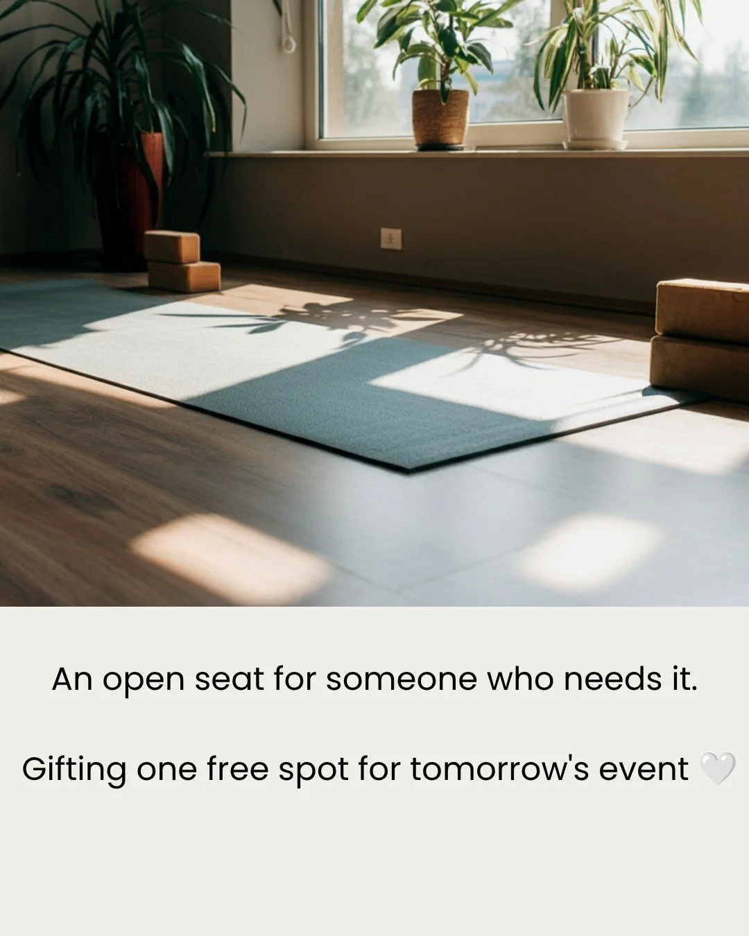 ✨ Gifting one free ticket for tomorrow! ✨
Update: ticket has been gifted. 

I have a couple openings remaining for my Cultivating Self-Compassion event tomorrow, and it felt meaningful to offer one spot as a gift to someone who may need some gentle s
