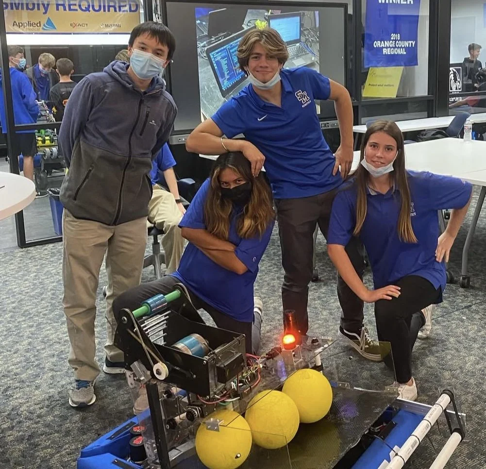 Junior Year Robot with Classmates