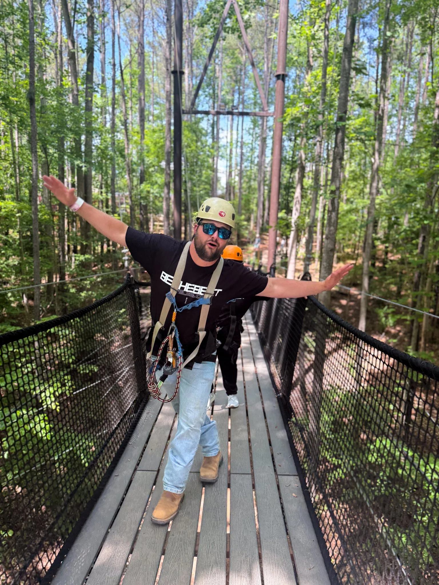 LOVING TEAM member embracing fun and the outdoors.