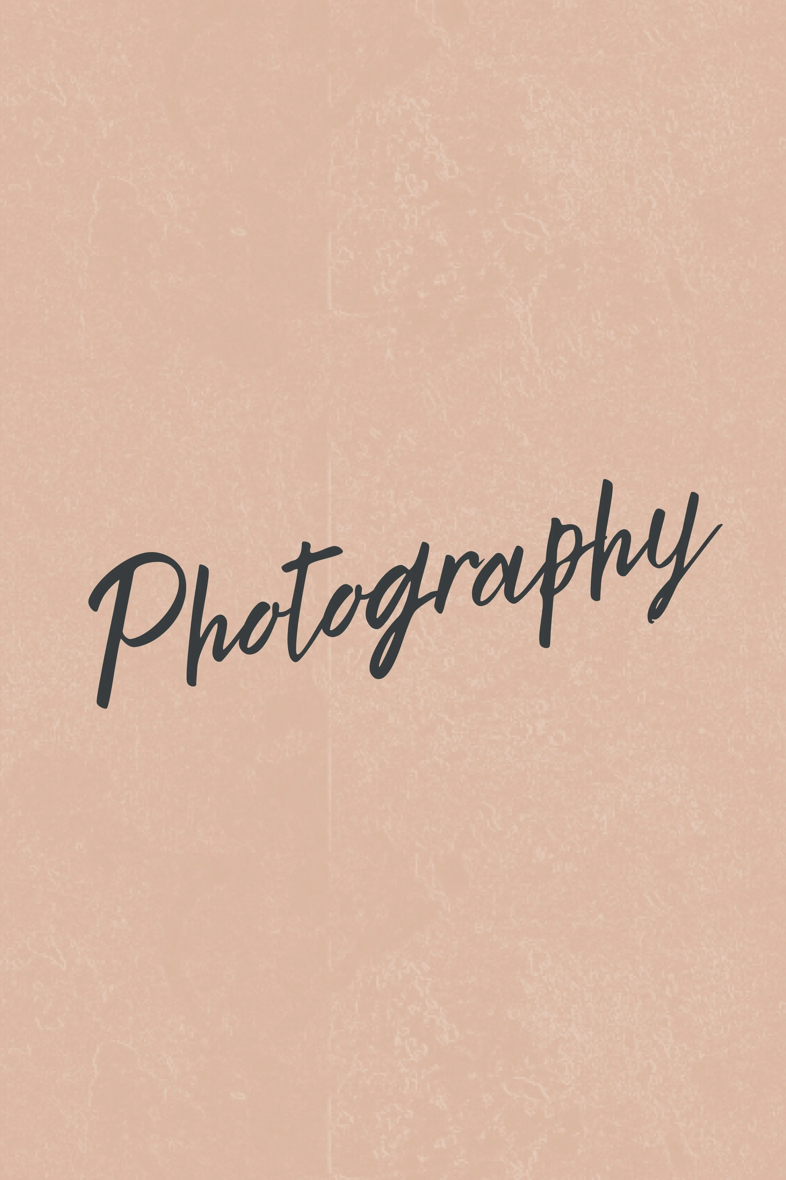 A cover image with a pink background and the word 'Photography' written in black cursive font.