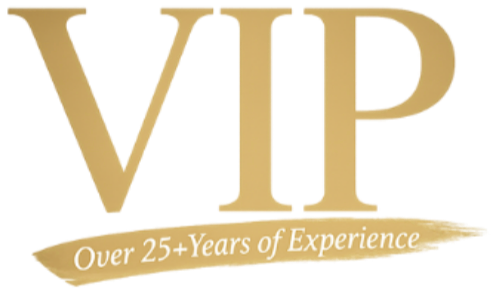 Logo with large V and P letters, and a banner reading 'Over 25+ Years of Experience'.