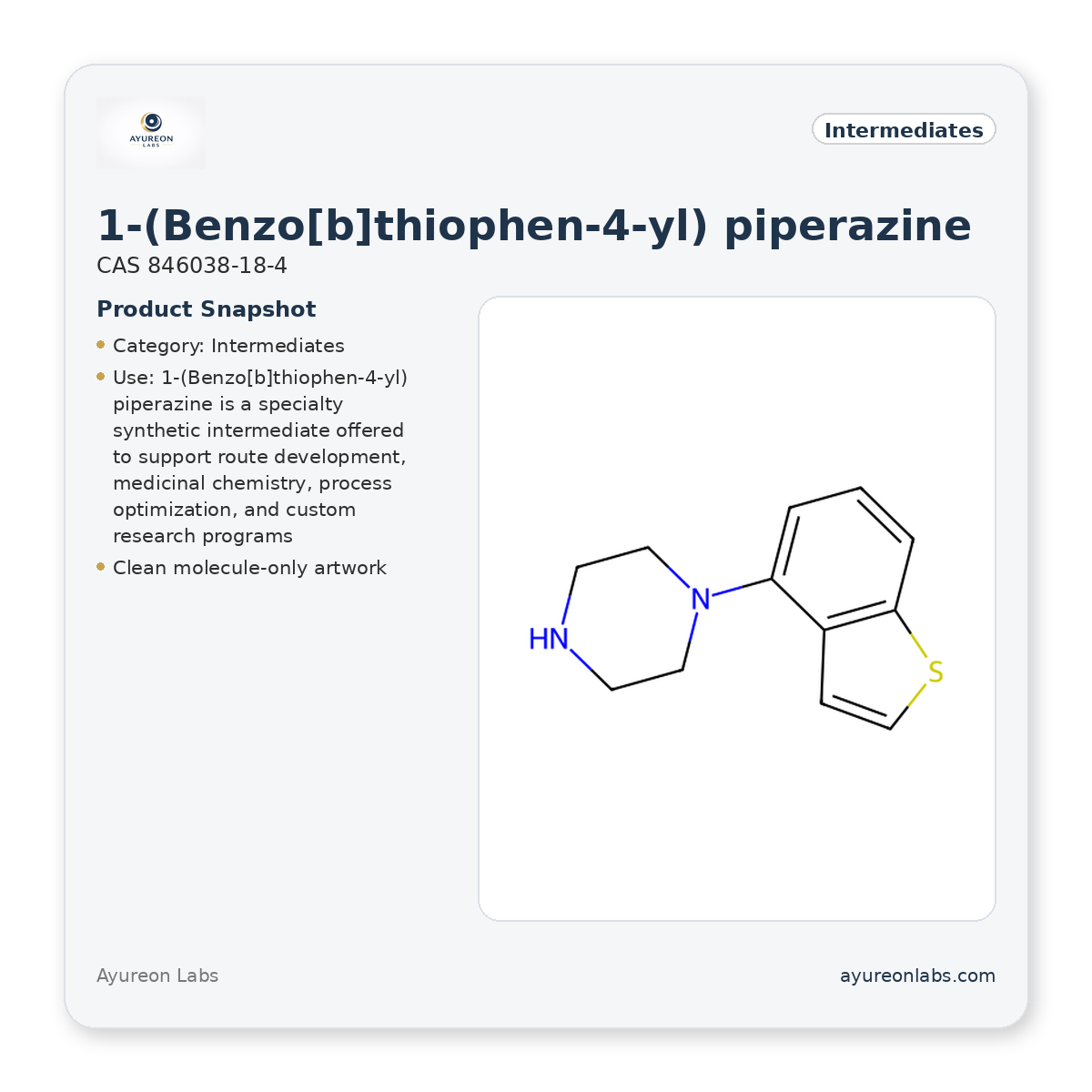 1-(Benzo[b]thiophen-4-yl) piperazine